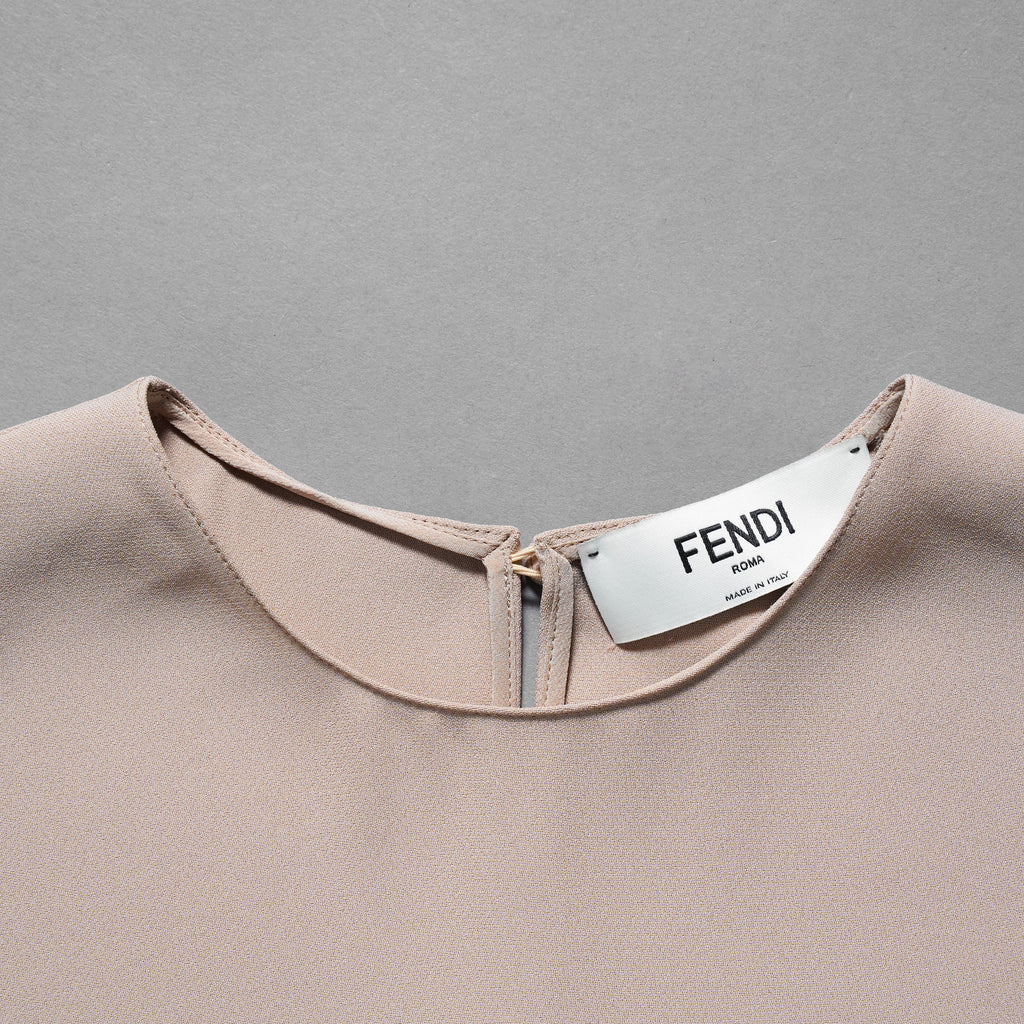 FENDI フェンディ / 22SS ノースリーブトップス ラップナロースカート セットアップ / ノースリーブ FS7886 AJXQ / スカート FQ7250 AJXQ / size 40 (PINK BEIGE) レディース ドレス