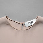 FENDI フェンディ / 22SS ノースリーブトップス ラップナロースカート セットアップ / ノースリーブ FS7886 AJXQ / スカート FQ7250 AJXQ / size 40 (PINK BEIGE) レディース ドレス