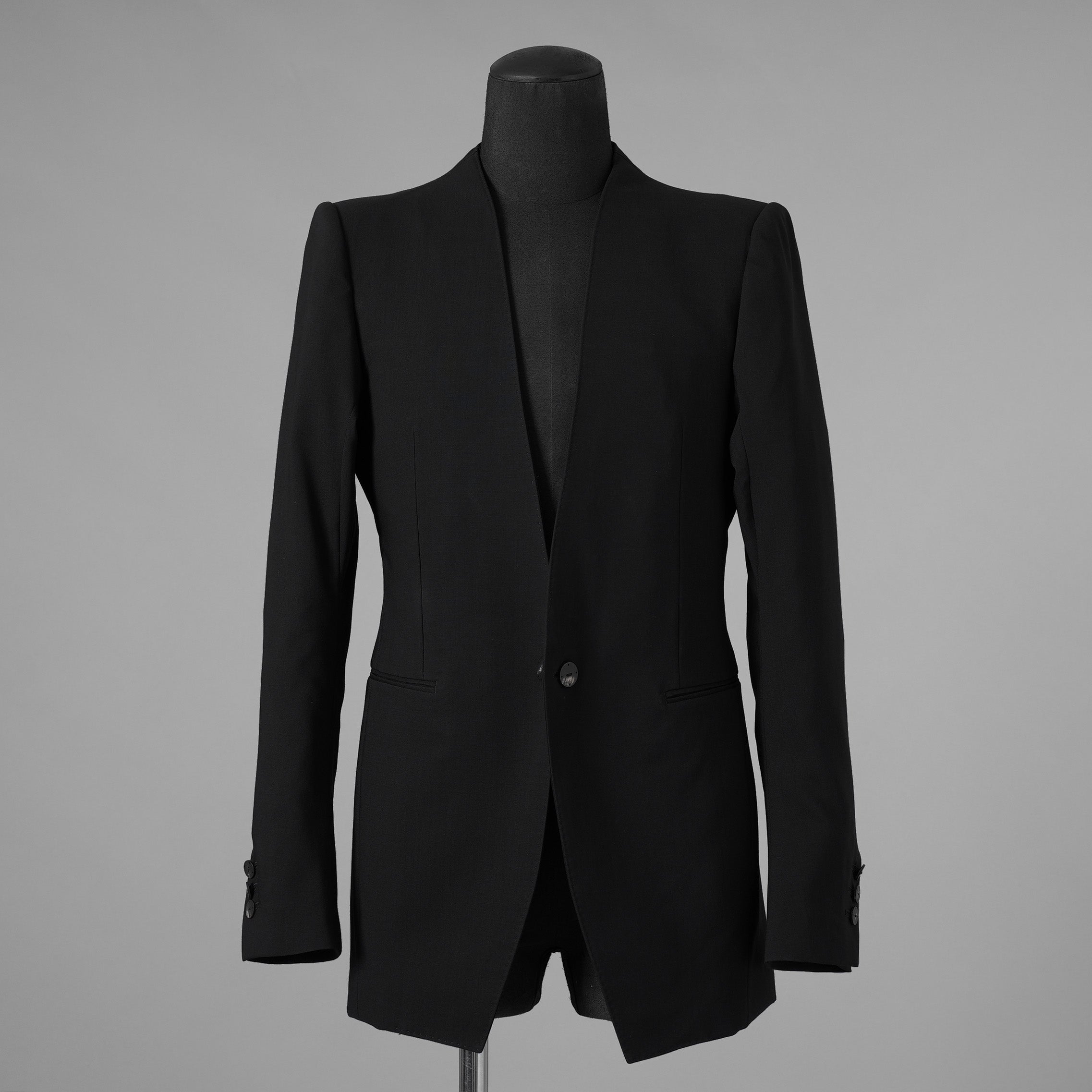 新品 DEVOA デヴォア / 23SS Jacket Mohair Wool モヘア ウール テーラード ジャケット / JKF-NWNO / size 1 (BLACK) 1230007-alm