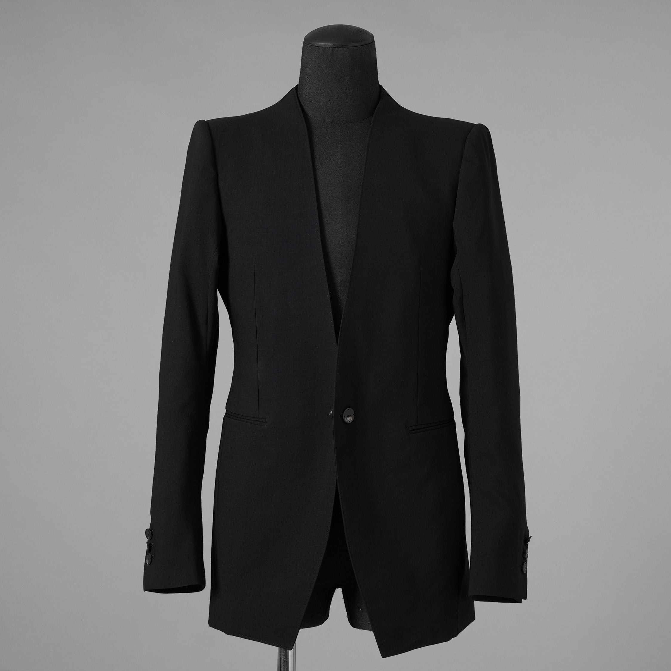 新品 DEVOA デヴォア / 23SS Jacket Mohair Wool モヘア ウール テーラード ジャケット / JKF-NWNO / size 1 (BLACK) 1230007-alm