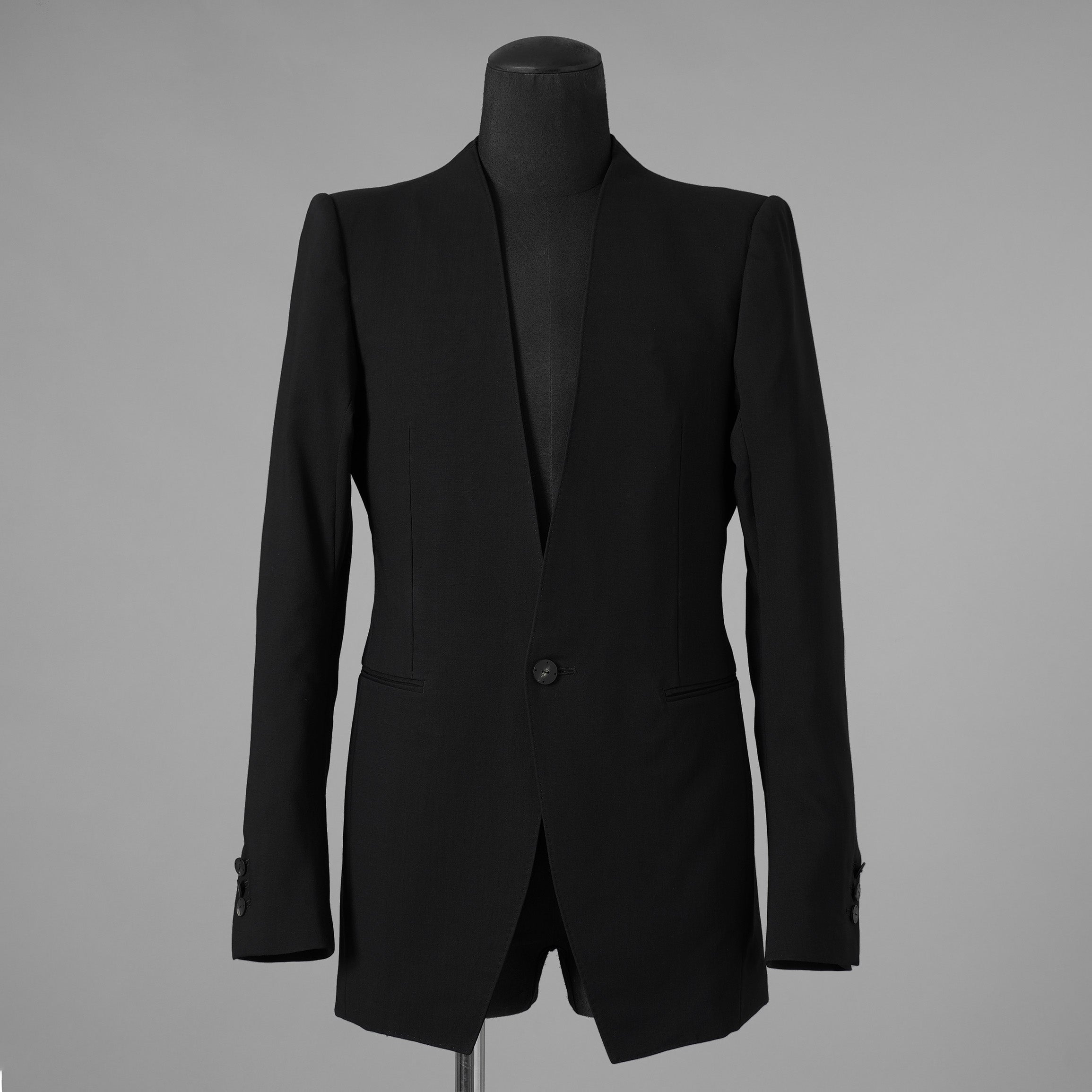 新品 DEVOA デヴォア / 23SS Jacket Mohair Wool モヘア ウール テーラード ジャケット / JKF-NWNO / size 1 (BLACK) 1230007-alm