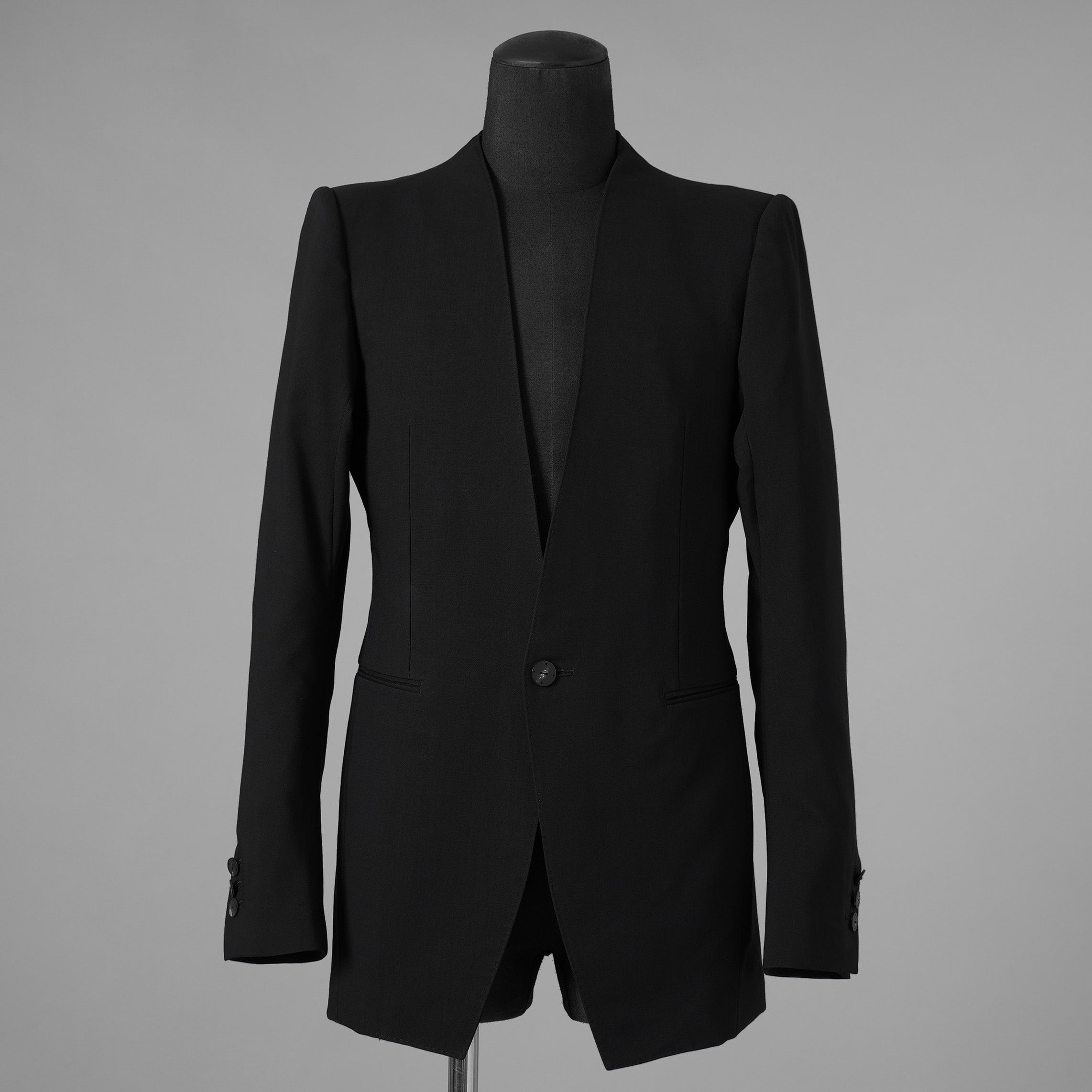 新品 DEVOA デヴォア / 23SS Jacket Mohair Wool モヘア ウール テーラード ジャケット / JKF-NWNO / size 1 (BLACK) 1230007-alm