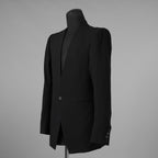 新品 DEVOA デヴォア / 23SS Jacket Mohair Wool モヘア ウール テーラード ジャケット / JKF-NWNO / size 1 (BLACK) 1230007-alm