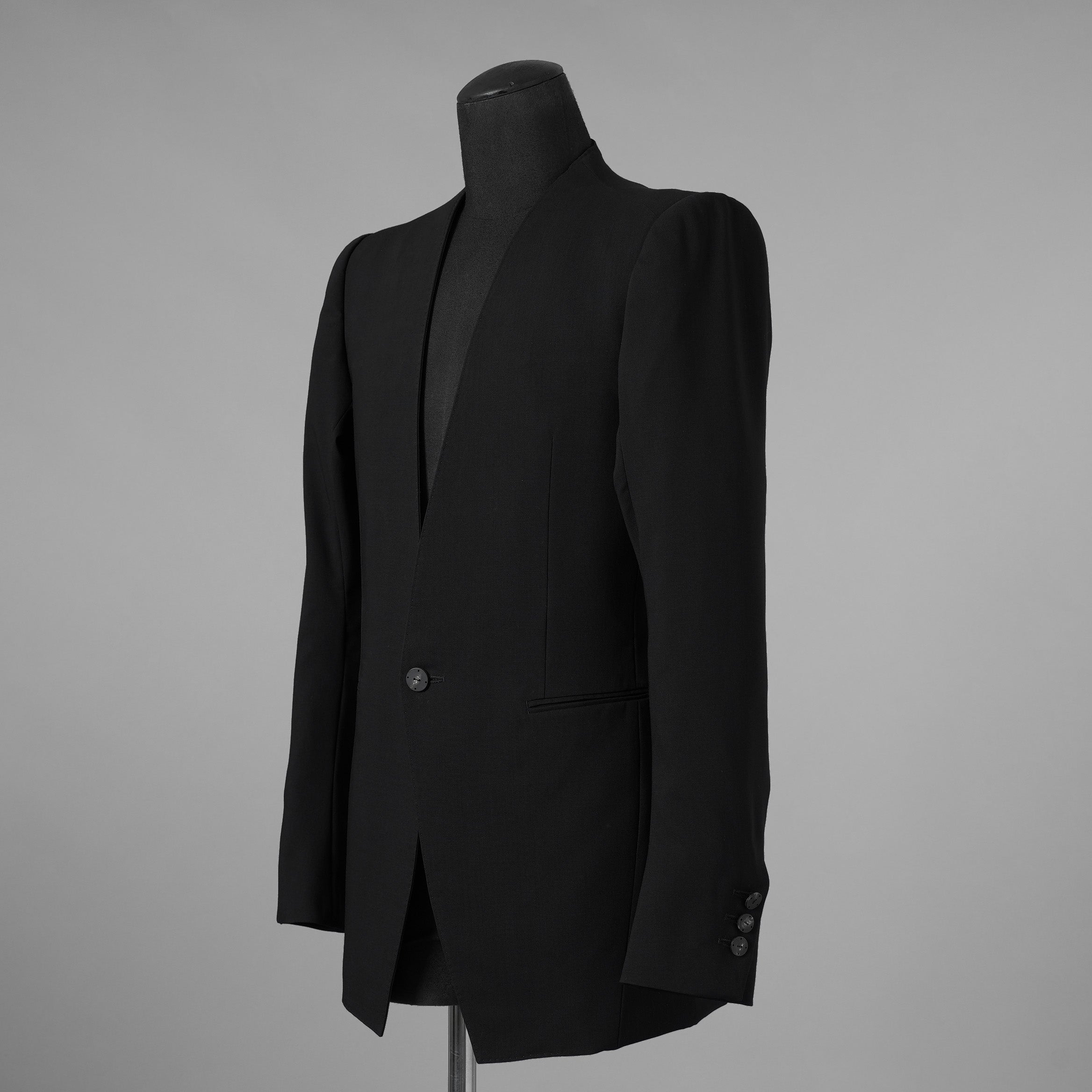 新品 DEVOA デヴォア / 23SS Jacket Mohair Wool モヘア ウール テーラード ジャケット / JKF-NWNO / size 1 (BLACK) 1230007-alm