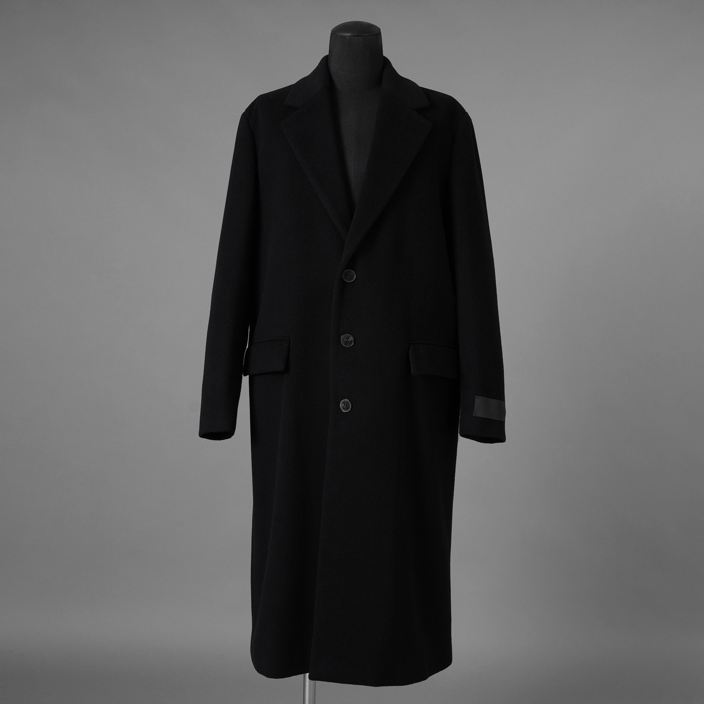 VALENTINO GARAVANI ヴァレンティノ ガラヴァーニ / 美品 23AW 袖ロゴ ウール ロング コート / 3V3CA4347TU / size 46 (BLACK) 352033-in-ue