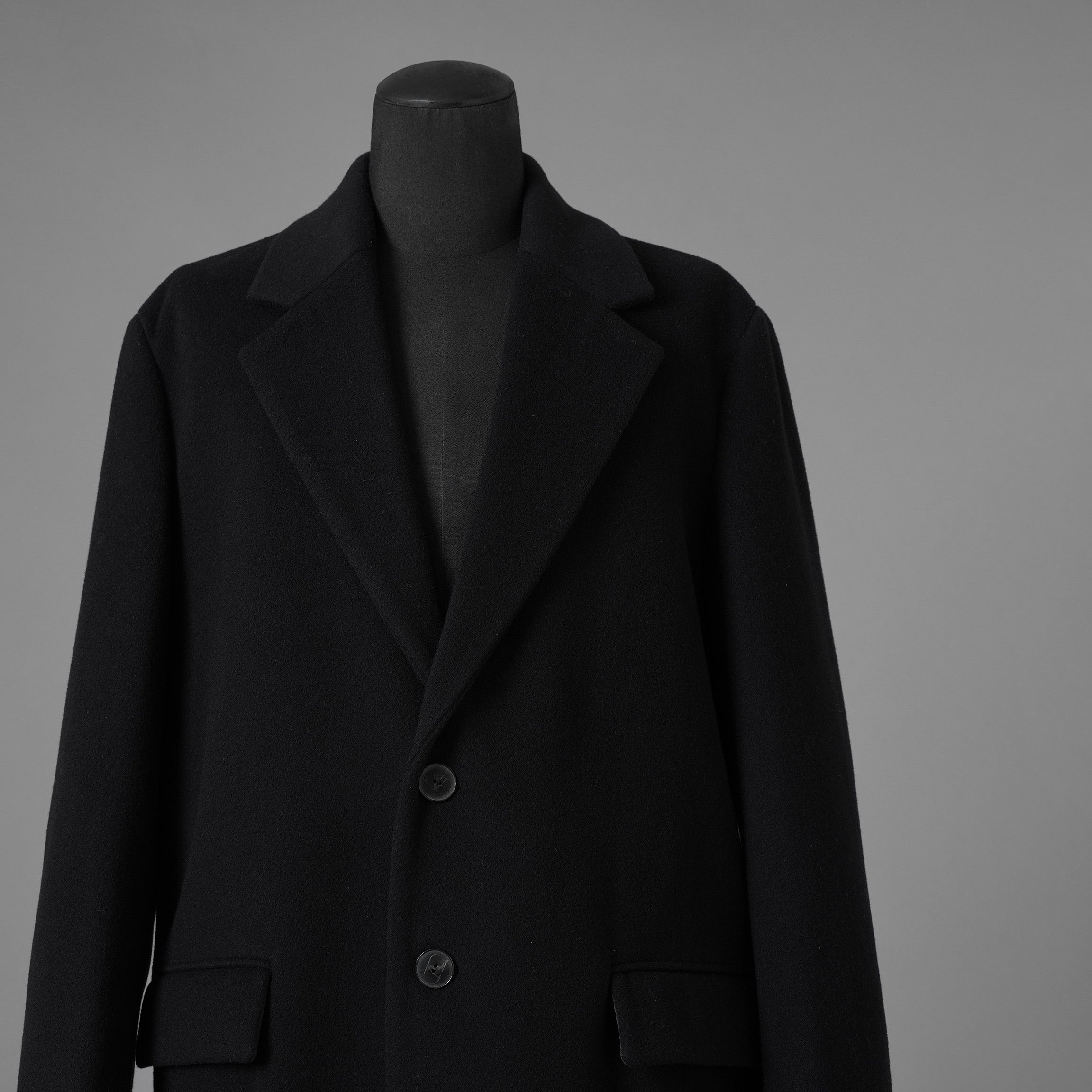 VALENTINO GARAVANI ヴァレンティノ ガラヴァーニ / 美品 23AW 袖ロゴ ウール ロング コート / 3V3CA4347TU / size 46 (BLACK) 352033-in-ue