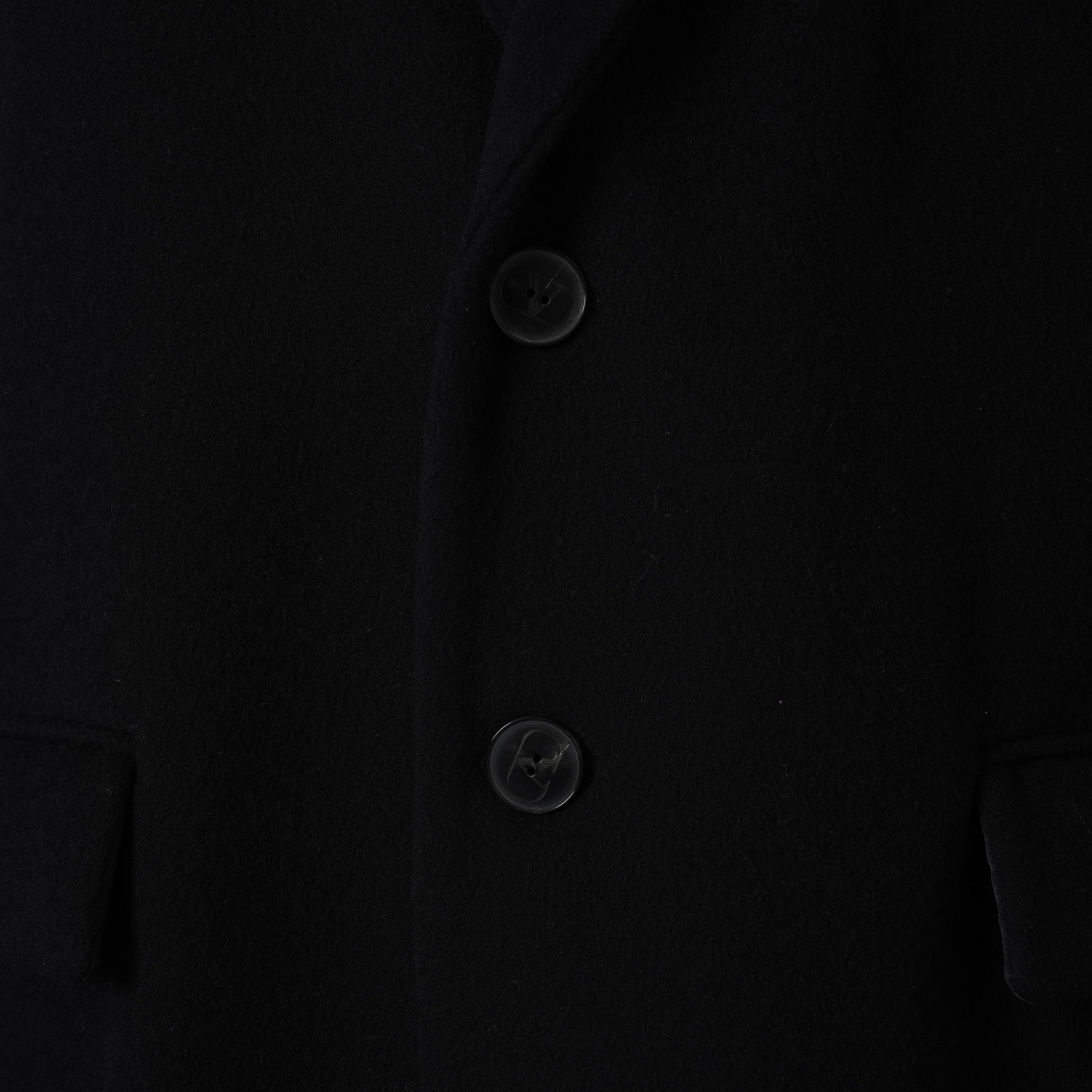 VALENTINO GARAVANI ヴァレンティノ ガラヴァーニ / 美品 23AW 袖ロゴ ウール ロング コート / 3V3CA4347TU / size 46 (BLACK) 352033-in-ue