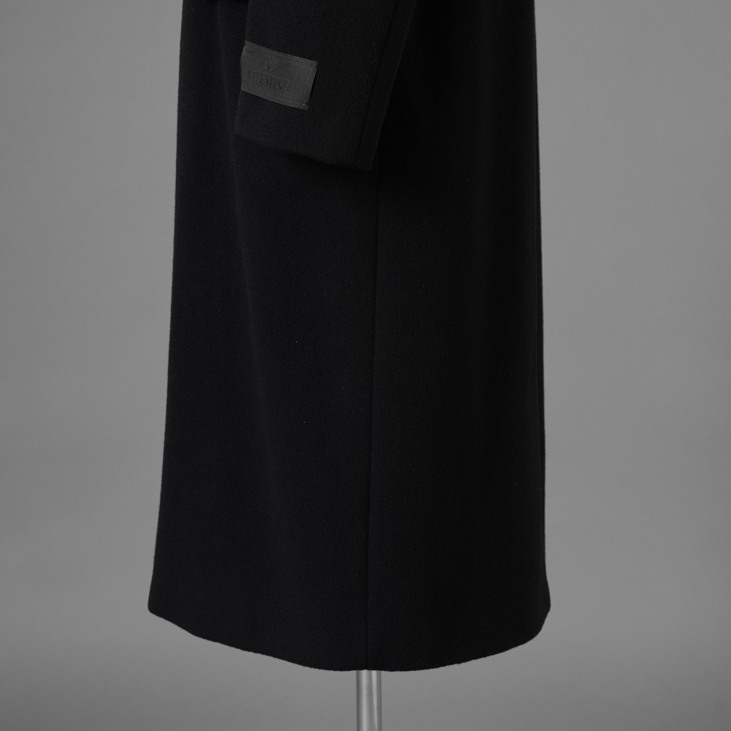 VALENTINO GARAVANI ヴァレンティノ ガラヴァーニ / 美品 23AW 袖ロゴ ウール ロング コート / 3V3CA4347TU / size 46 (BLACK) 352033-in-ue