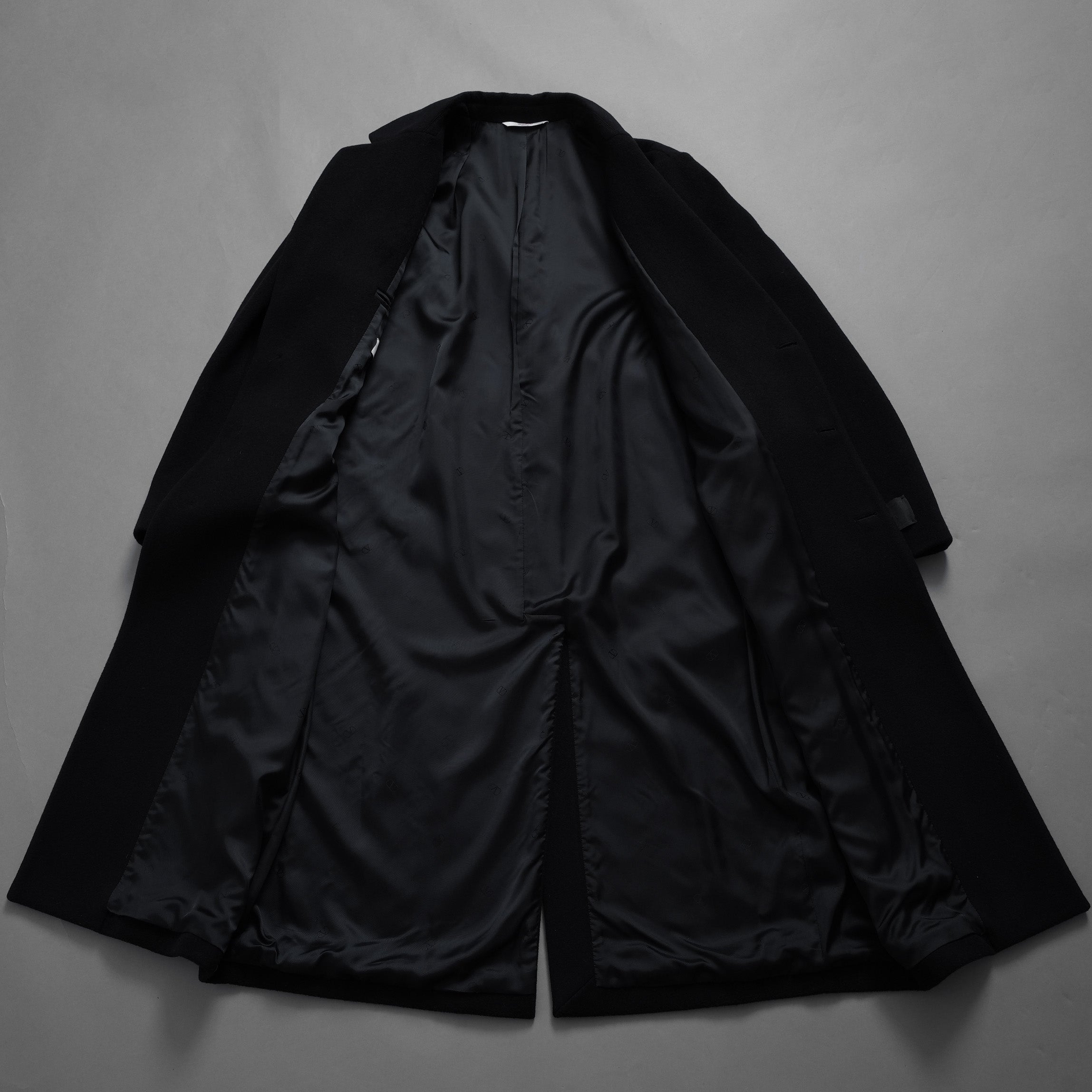 VALENTINO GARAVANI ヴァレンティノ ガラヴァーニ / 美品 23AW 袖ロゴ ウール ロング コート / 3V3CA4347TU / size 46 (BLACK) 352033-in-ue