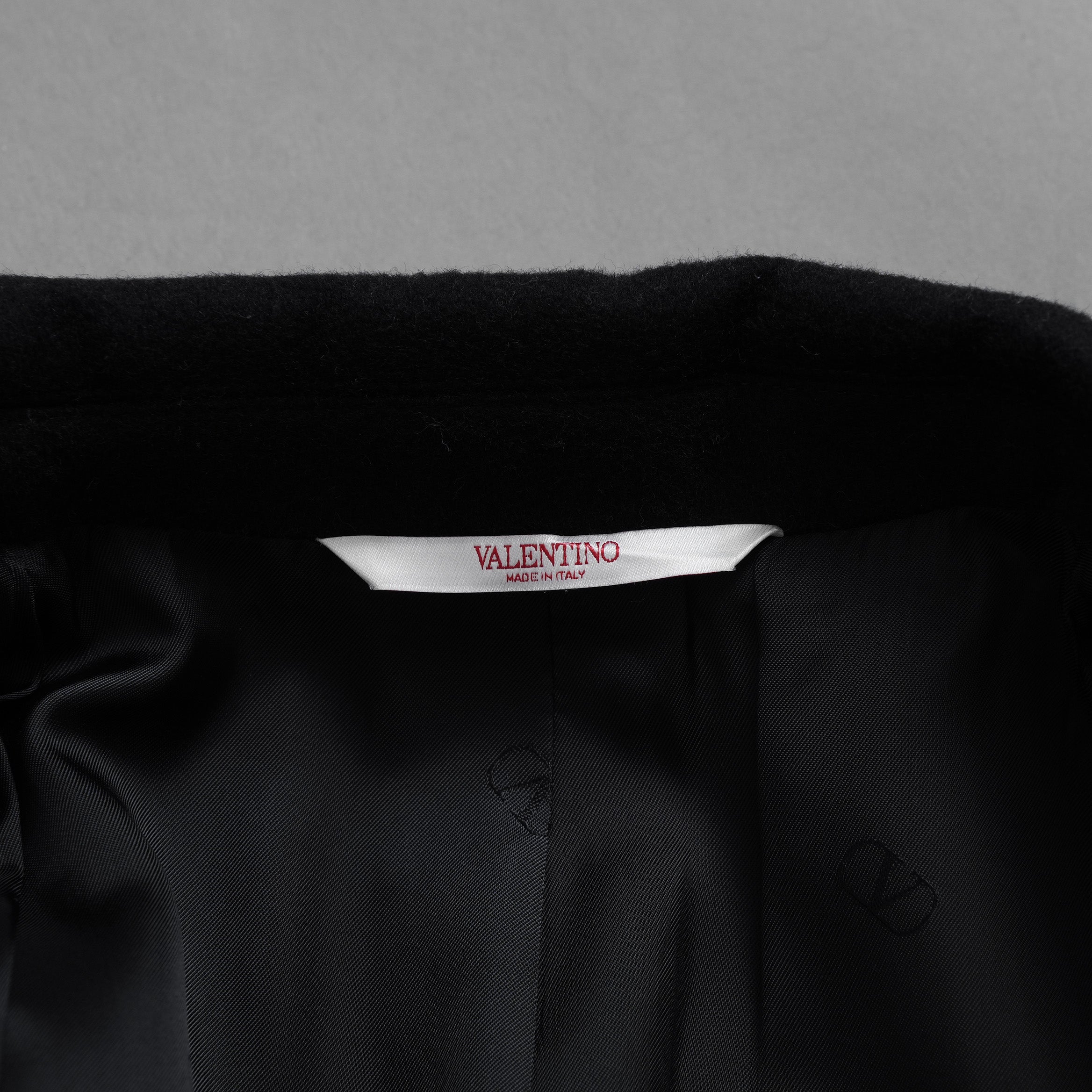 VALENTINO GARAVANI ヴァレンティノ ガラヴァーニ / 美品 23AW 袖ロゴ ウール ロング コート / 3V3CA4347TU / size 46 (BLACK) 352033-in-ue