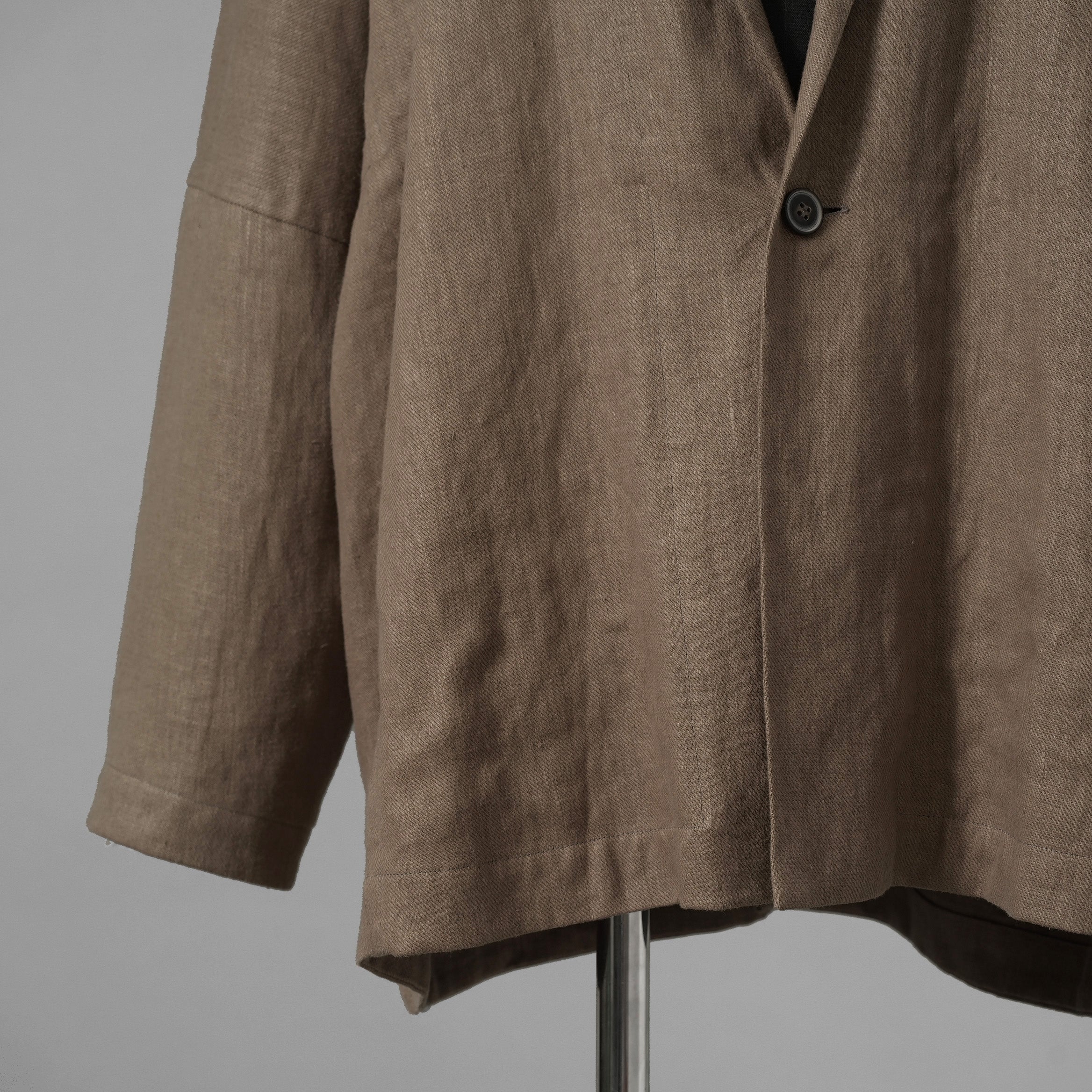 JAN-JAN VAN ESSCHE ヤンヤンヴァンエシュ / 美品 23SS JACKET#50 OVERSIZED BLAZER WITH INSEAM POCKETS AND BACK SPLIT / テーラード ジャケット/ size S (CEMENT GRAY) BEIGE系