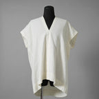 JAN-JAN VAN ESSCHE ヤンヤンヴァンエシュ / 美品 23SS SLEEVELESS, WIDE FIT V-NECK TUNIC / リネン チュニック / size S (NATUTAL)
