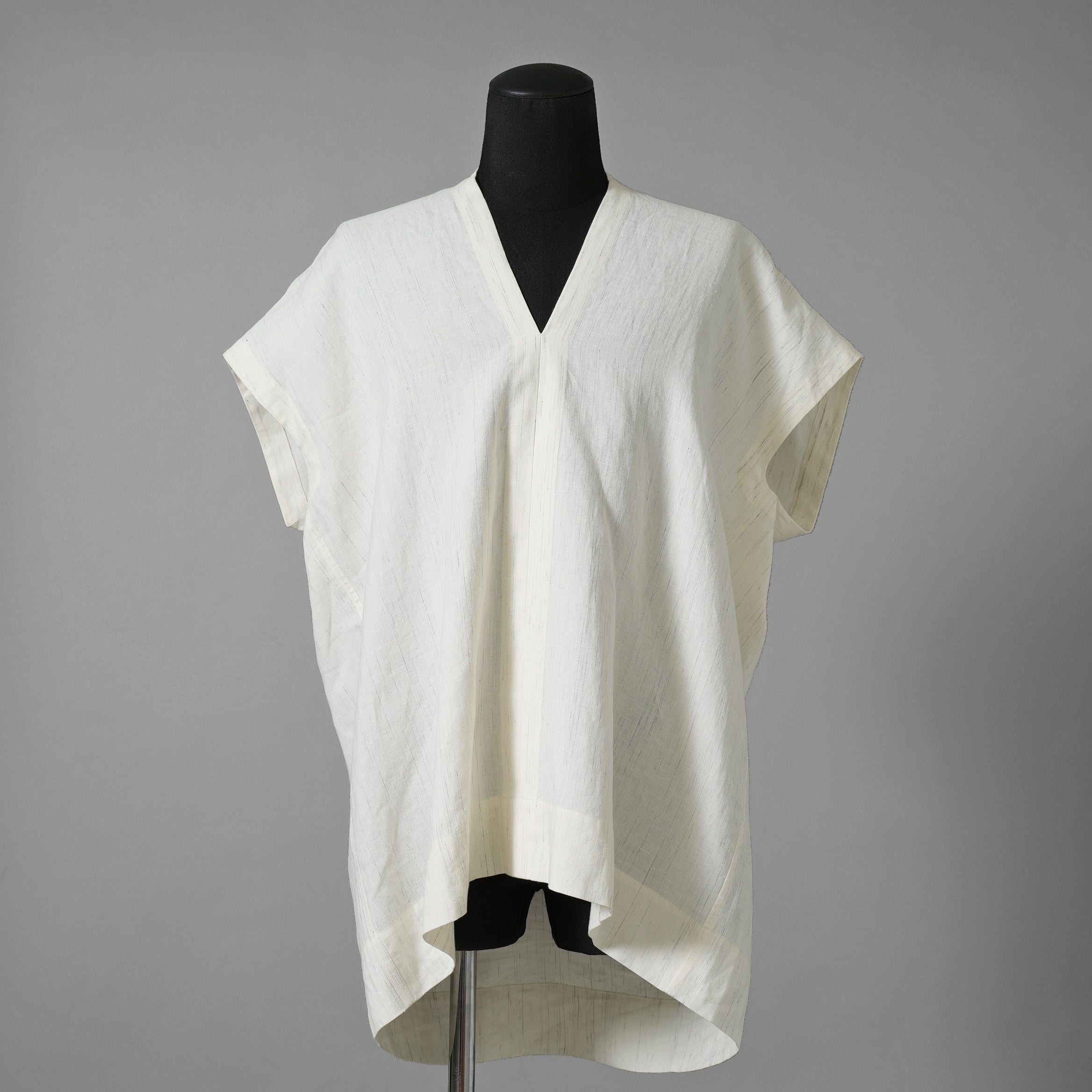 JAN-JAN VAN ESSCHE ヤンヤンヴァンエシュ / 美品 23SS SLEEVELESS, WIDE FIT V-NECK TUNIC / リネン チュニック / size S (NATUTAL)