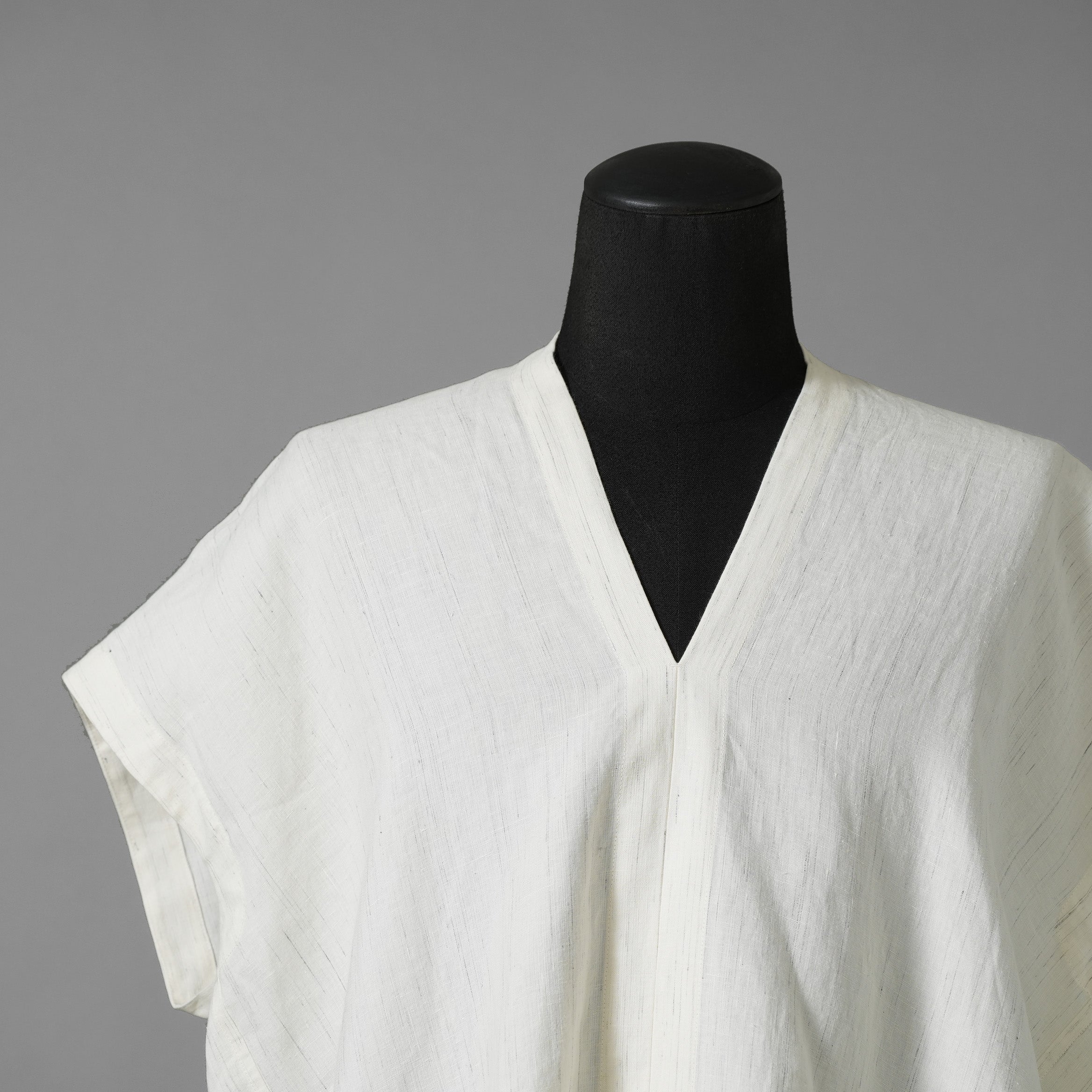 JAN-JAN VAN ESSCHE ヤンヤンヴァンエシュ / 美品 23SS SLEEVELESS, WIDE FIT V-NECK TUNIC / リネン チュニック / size S (NATUTAL)