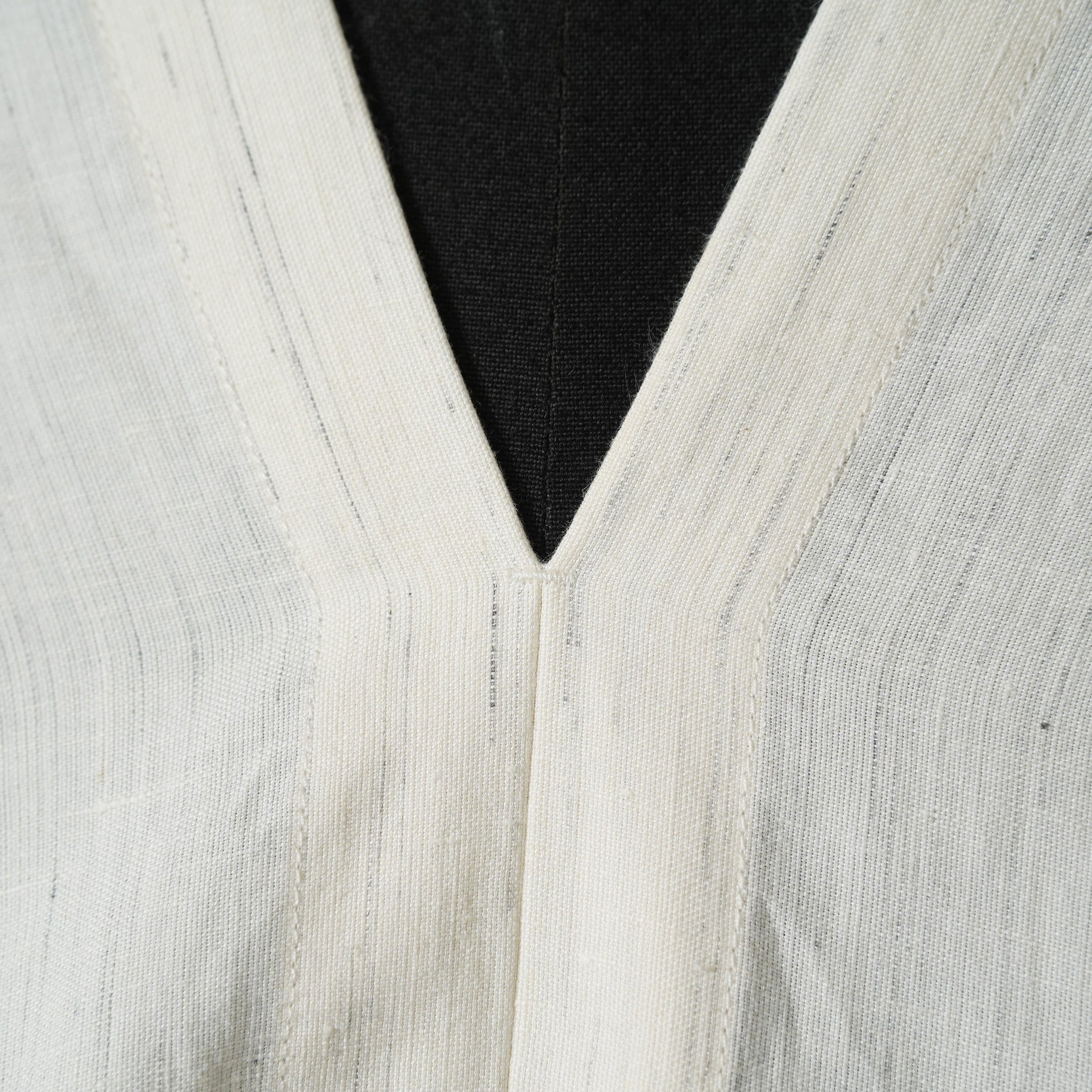 JAN-JAN VAN ESSCHE ヤンヤンヴァンエシュ / 美品 23SS SLEEVELESS, WIDE FIT V-NECK TUNIC / リネン チュニック / size S (NATUTAL)