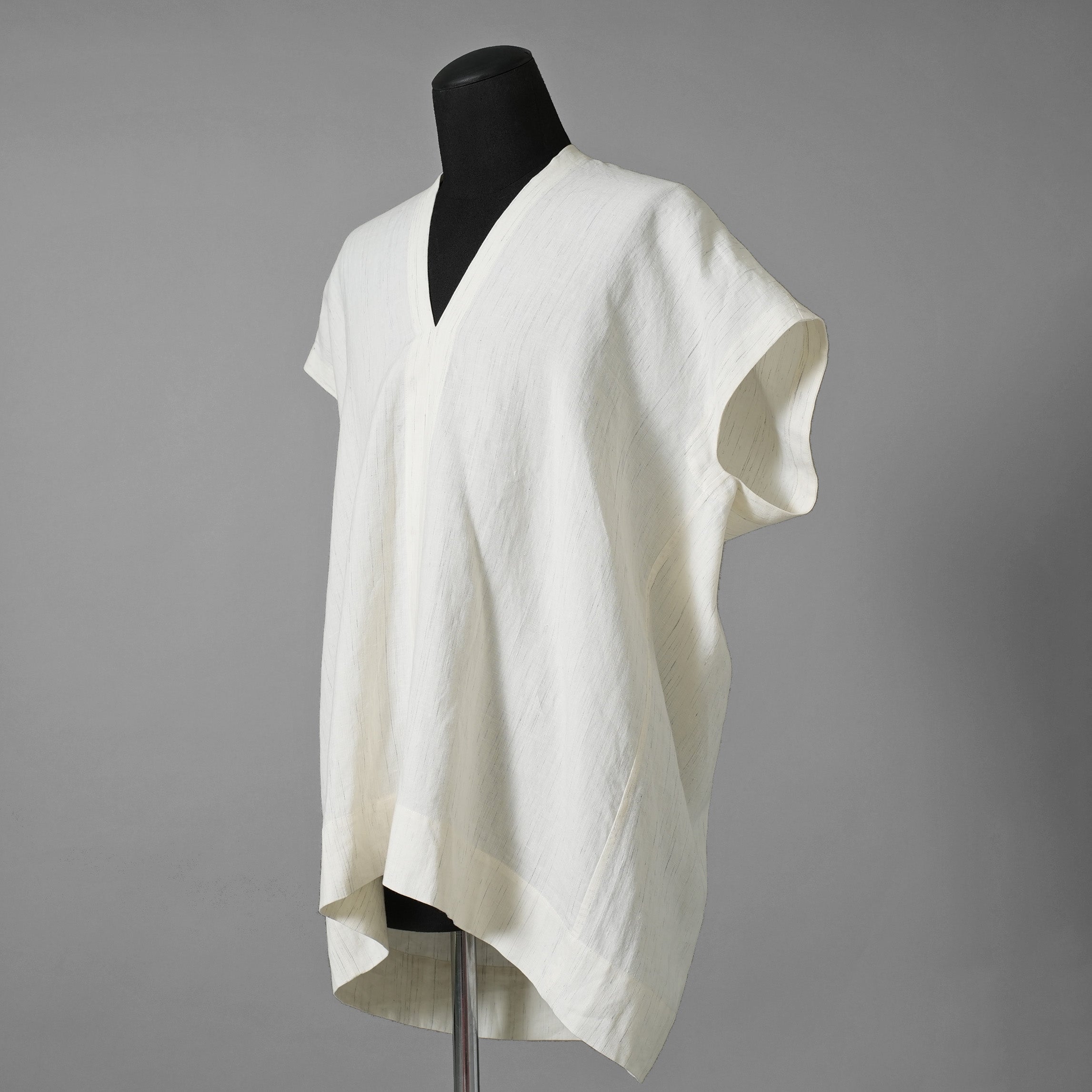 JAN-JAN VAN ESSCHE ヤンヤンヴァンエシュ / 美品 23SS SLEEVELESS, WIDE FIT V-NECK TUNIC / リネン チュニック / size S (NATUTAL)