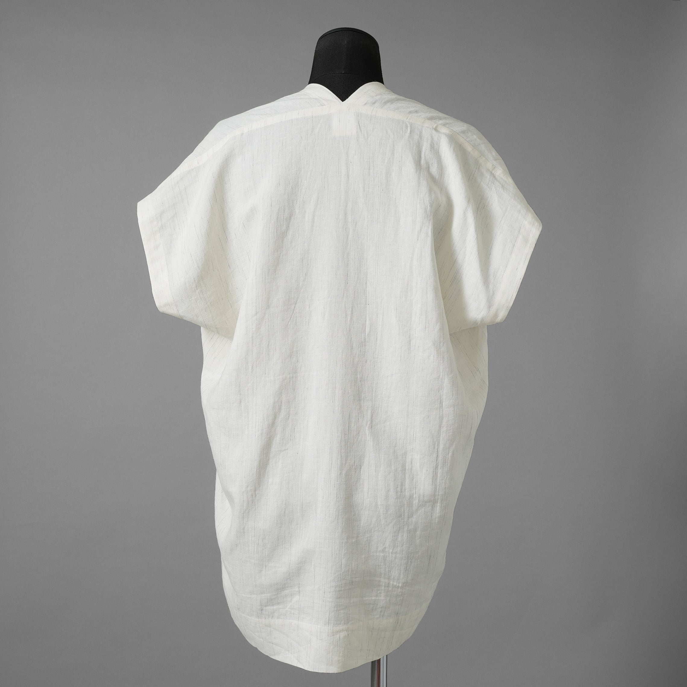 JAN-JAN VAN ESSCHE ヤンヤンヴァンエシュ / 美品 23SS SLEEVELESS, WIDE FIT V-NECK TUNIC / リネン チュニック / size S (NATUTAL)