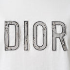 未使用 CHRISTIAN DIOR クリスチャンディオール / 20AW ビジュー レースロゴ 半袖Tシャツ / 1WBM13TEED01313 / size 12＋ (WHITE) レディース