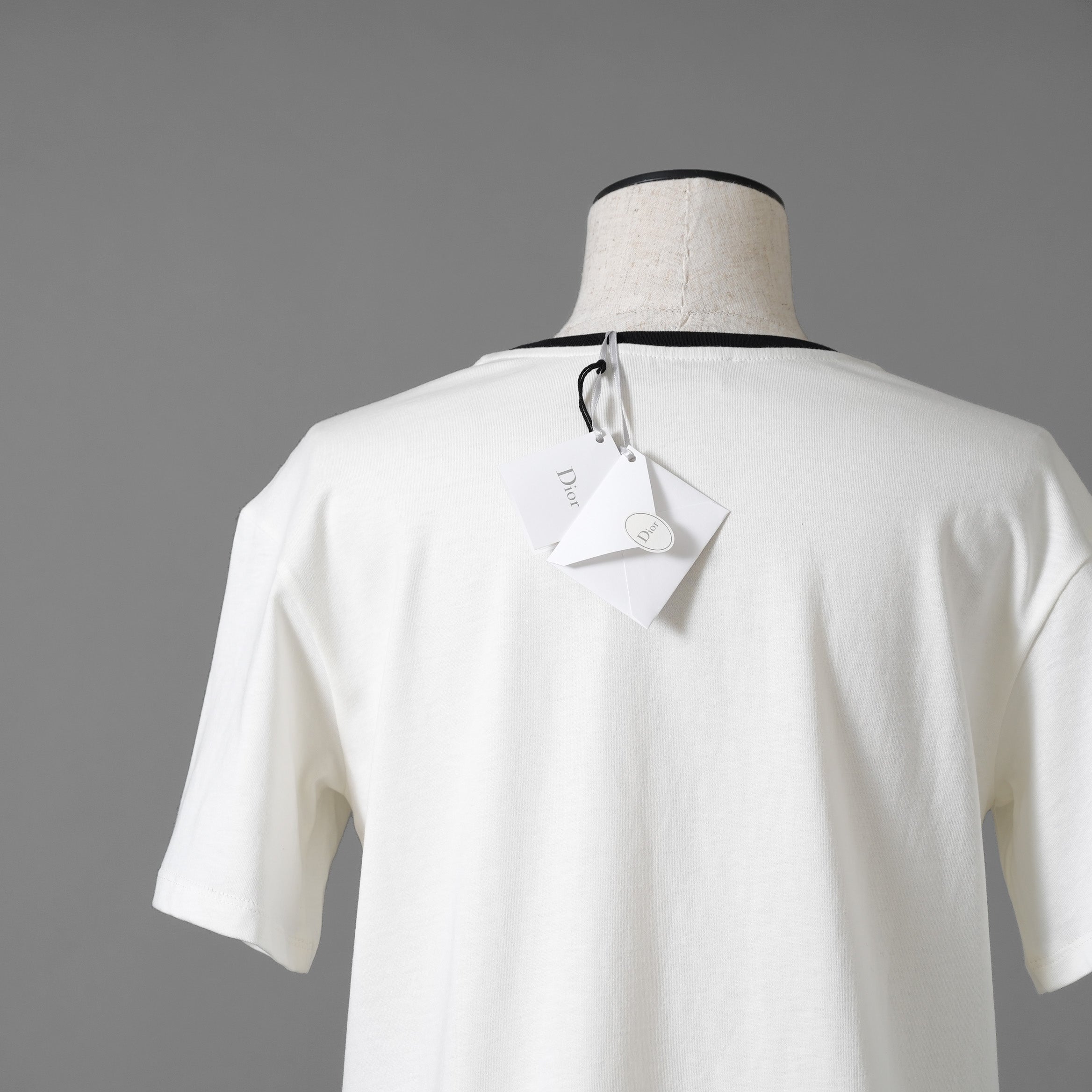 未使用 CHRISTIAN DIOR クリスチャンディオール / 20AW ビジュー レースロゴ 半袖Tシャツ / 1WBM13TEED01313 / size 12＋ (WHITE) レディース
