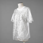 VALENTINO ヴァレンティノ / 美品 22SS フロントレース バックロゴTシャツ / 半袖Tシャツ / XB3MG1616WN / size S (WHITE) レディース