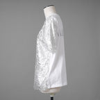 VALENTINO ヴァレンティノ / 美品 22SS フロントレース バックロゴTシャツ / 半袖Tシャツ / XB3MG1616WN / size S (WHITE) レディース