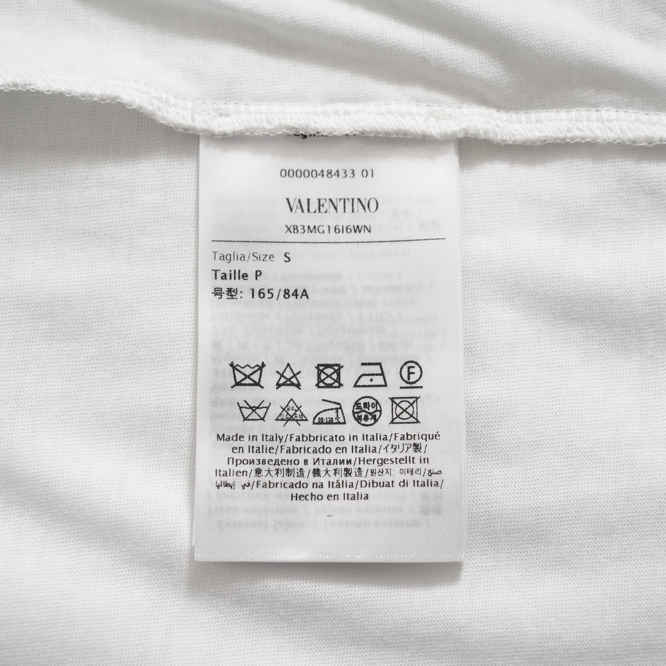 VALENTINO ヴァレンティノ / 美品 22SS フロントレース バックロゴTシャツ / 半袖Tシャツ / XB3MG1616WN / size S (WHITE) レディース
