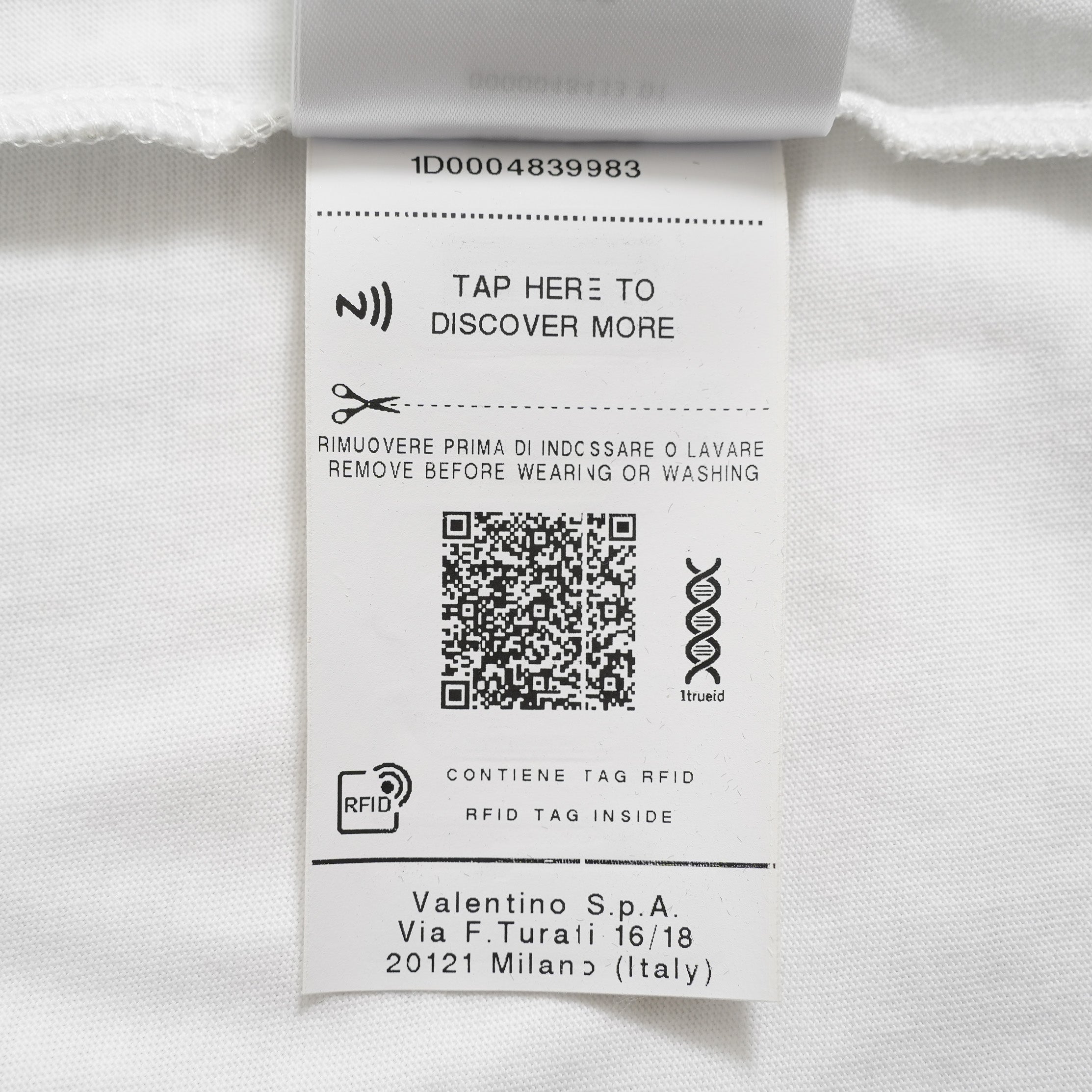 VALENTINO ヴァレンティノ / 美品 22SS フロントレース バックロゴTシャツ / 半袖Tシャツ / XB3MG1616WN / size S (WHITE) レディース