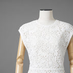 VALENTINO ヴァレンティノ/ 21SS 美品 総刺繍レース ワンピース ドレス / VB0VAVU33QG / size 38 (WHITE) レディース
