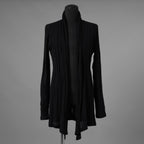 kiryuyrik キリュウキリュウ / 美品 18AW ストールロング カーディガン ニット / KI-HT13-057 / size S (BLACK)  123008-alm