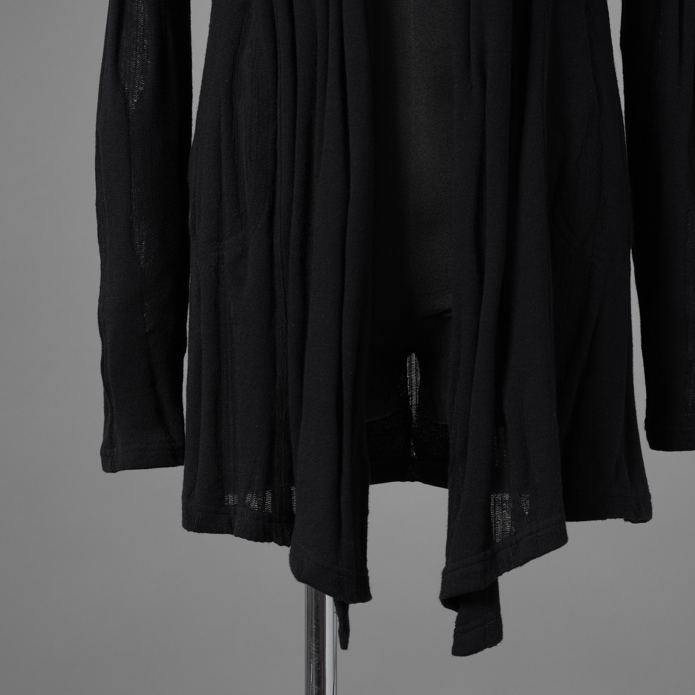 kiryuyrik キリュウキリュウ / 美品 18AW ストールロング カーディガン ニット / KI-HT13-057 / size S (BLACK)  123008-alm