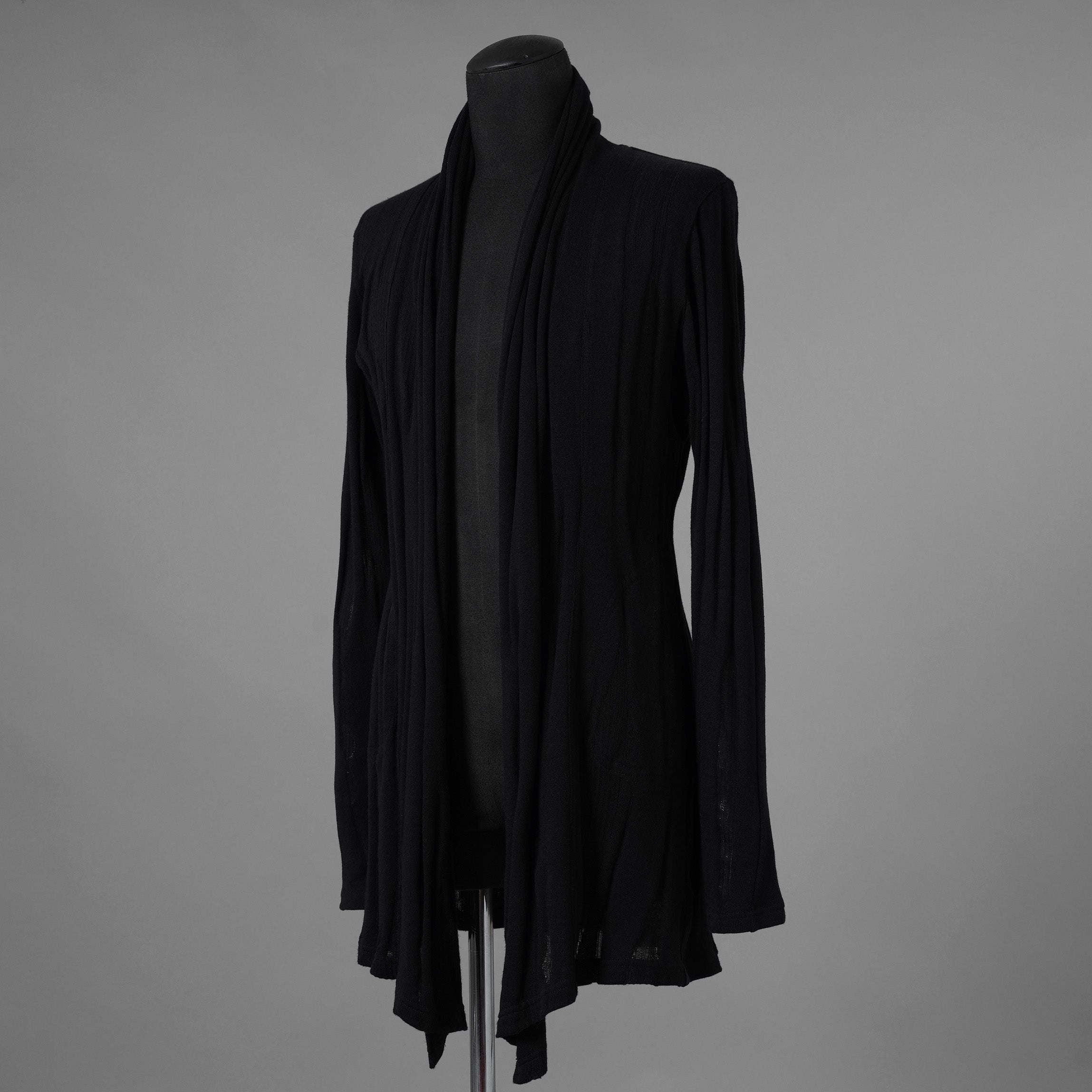kiryuyrik キリュウキリュウ / 美品 18AW ストールロング カーディガン ニット / KI-HT13-057 / size S (BLACK)  123008-alm