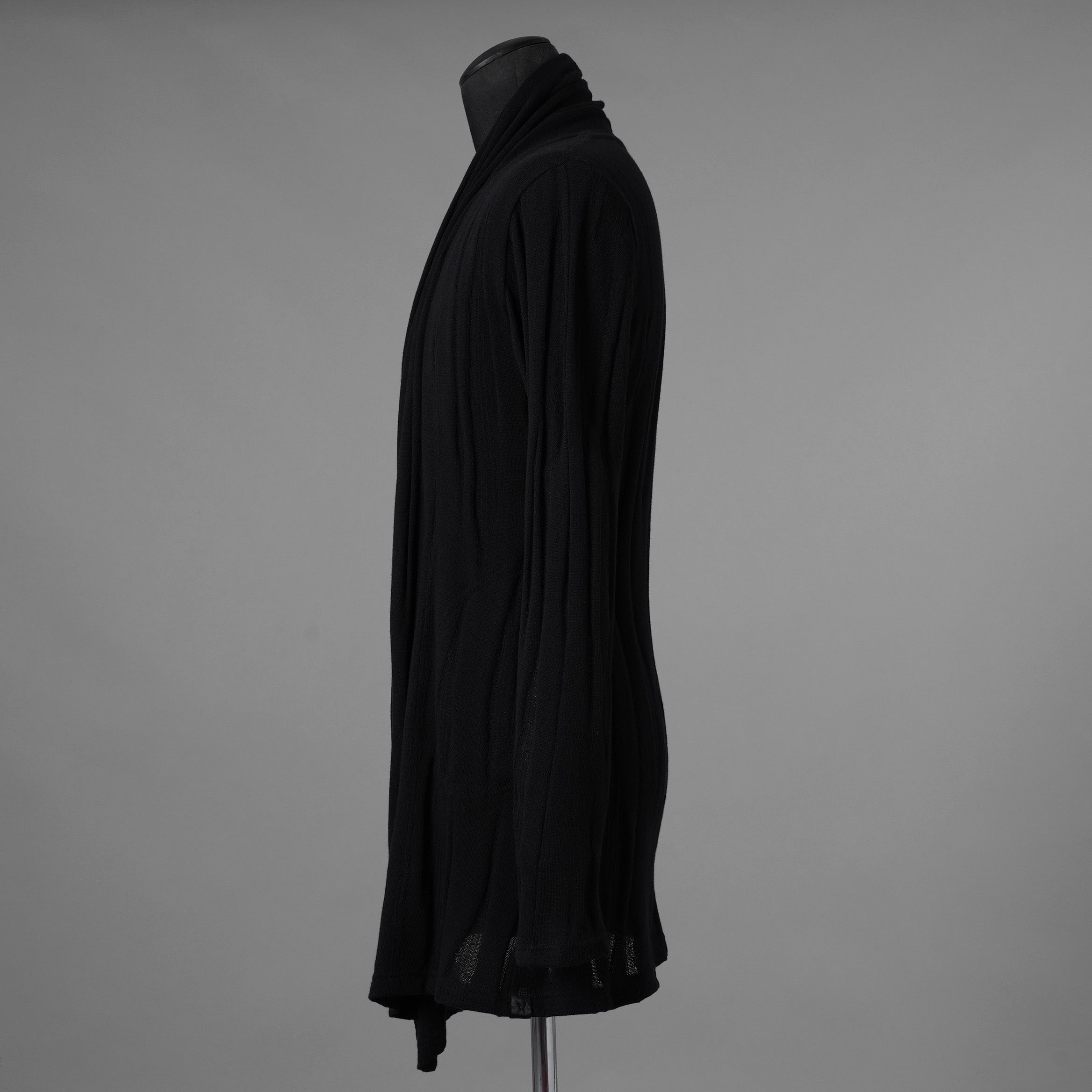 kiryuyrik キリュウキリュウ / 美品 18AW ストールロング カーディガン ニット / KI-HT13-057 / size S (BLACK)  123008-alm