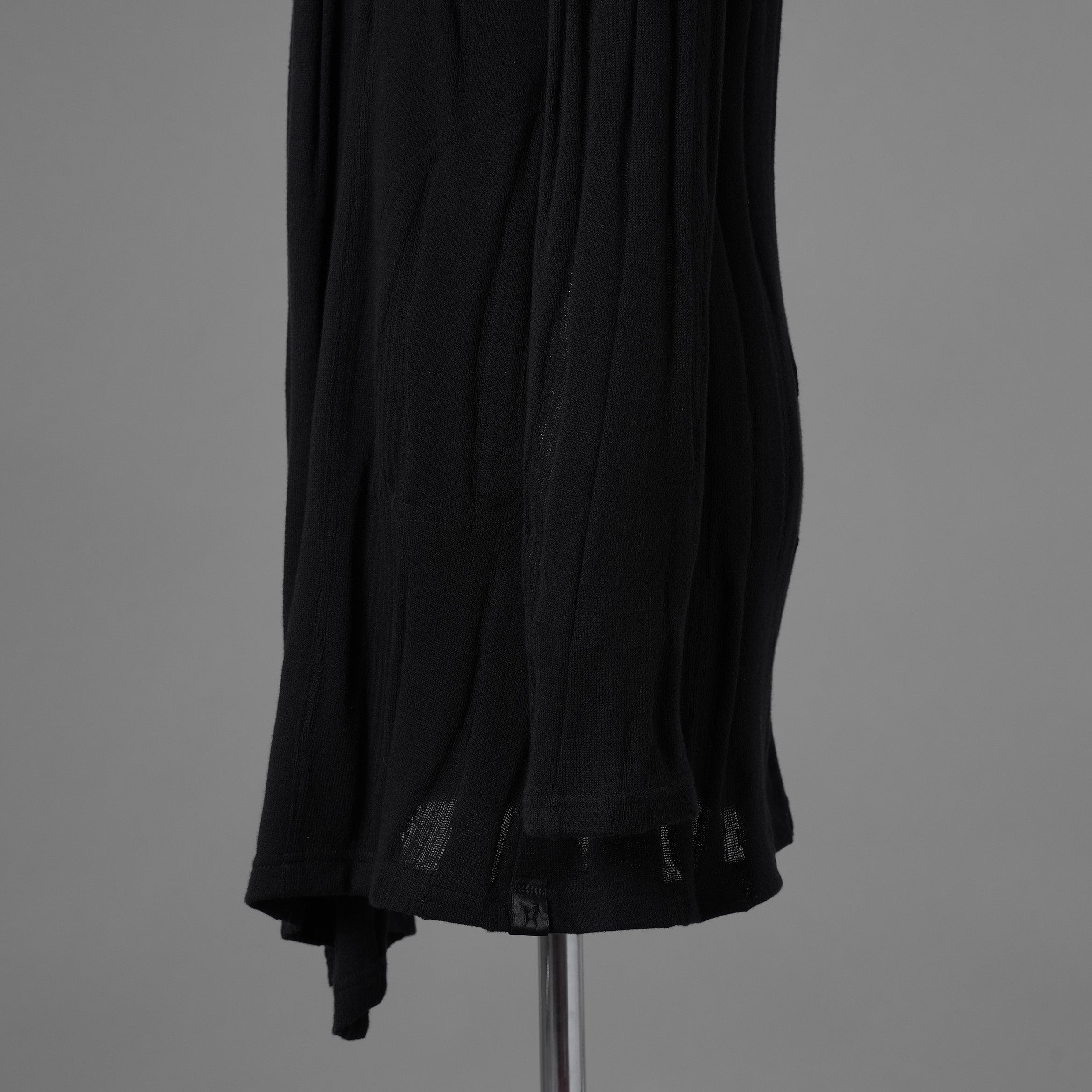 kiryuyrik キリュウキリュウ / 美品 18AW ストールロング カーディガン ニット / KI-HT13-057 / size S (BLACK)  123008-alm