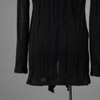 kiryuyrik キリュウキリュウ / 美品 18AW ストールロング カーディガン ニット / KI-HT13-057 / size S (BLACK)  123008-alm
