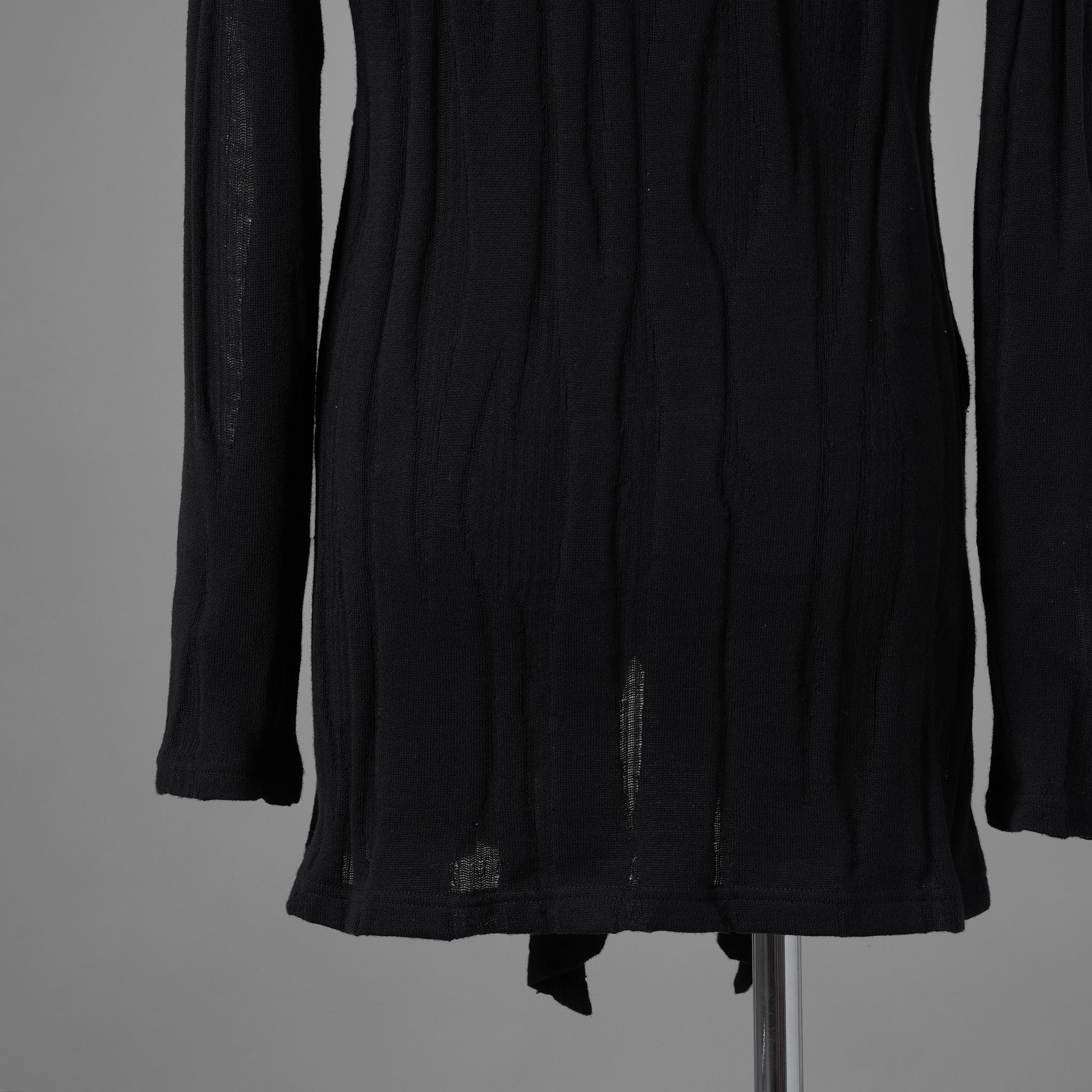 kiryuyrik キリュウキリュウ / 美品 18AW ストールロング カーディガン ニット / KI-HT13-057 / size S (BLACK)  123008-alm