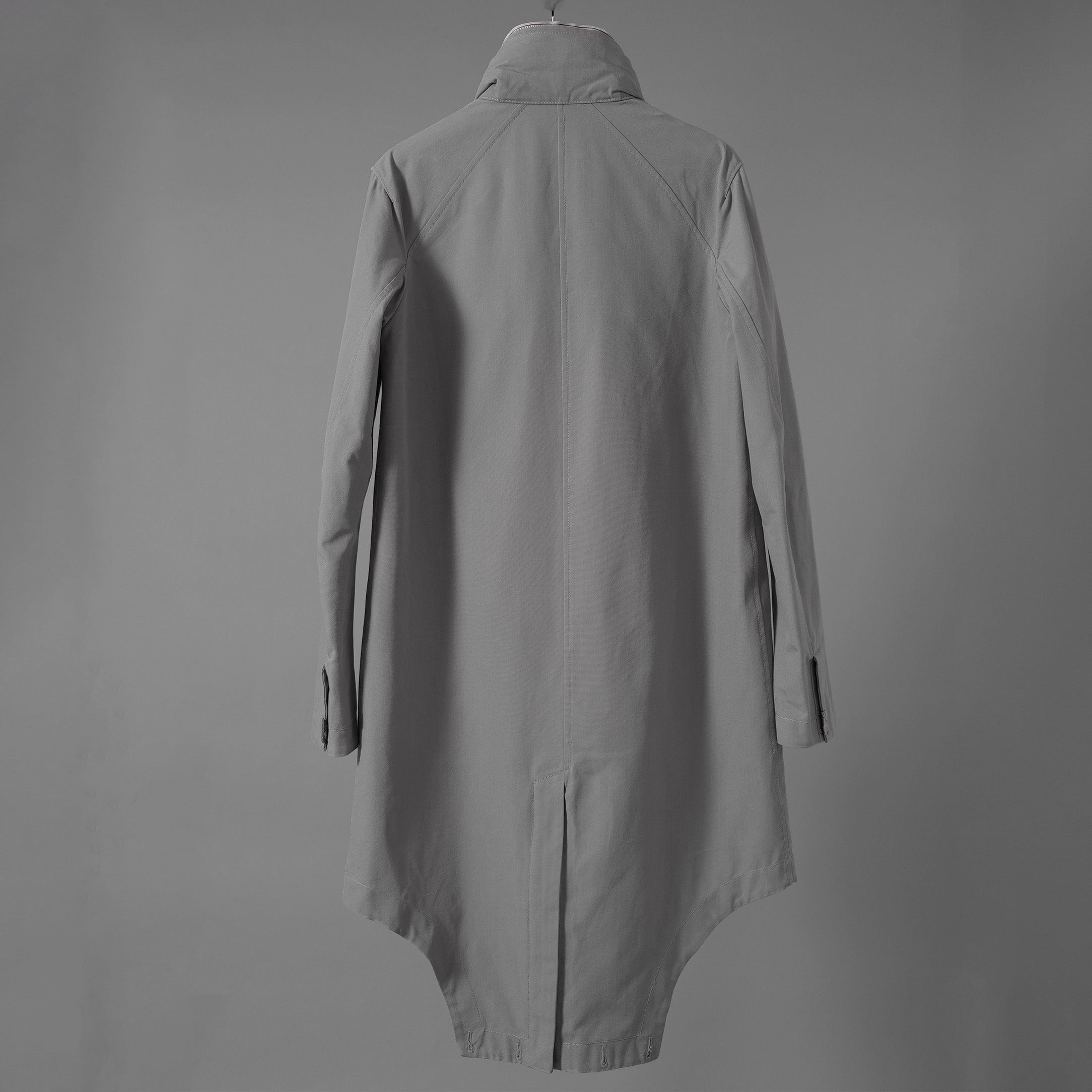 Carol Christian Poell キャロルクリスチャンポエル / 2019 OM/2564SE CON-EDGE/6 - SELF-EDGE TAILORED CROSSFRONT -CROTCHED FISHTAIL PARKA ロングコート / size 48 (GRAY)