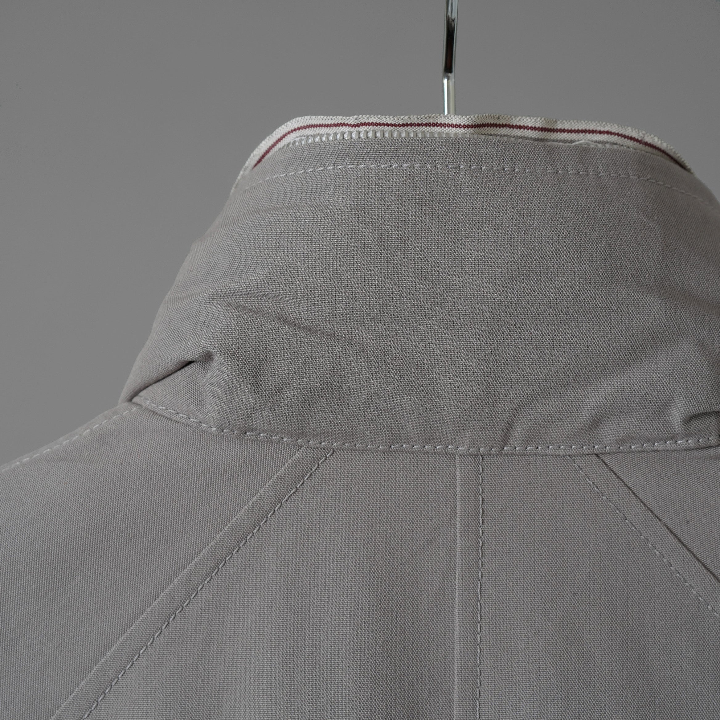 Carol Christian Poell キャロルクリスチャンポエル / 2019 OM/2564SE CON-EDGE/6 - SELF-EDGE TAILORED CROSSFRONT -CROTCHED FISHTAIL PARKA ロングコート / size 48 (GRAY)