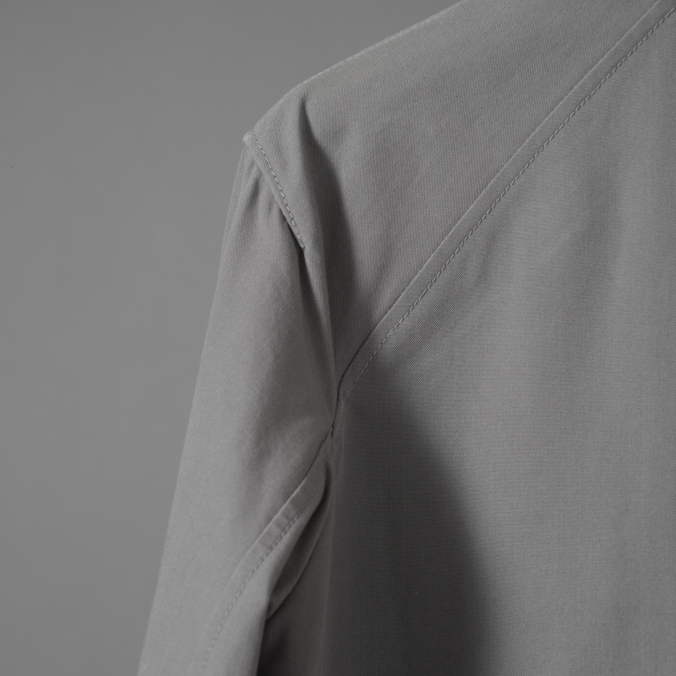Carol Christian Poell キャロルクリスチャンポエル / 2019 OM/2564SE CON-EDGE/6 - SELF-EDGE TAILORED CROSSFRONT -CROTCHED FISHTAIL PARKA ロングコート / size 48 (GRAY)
