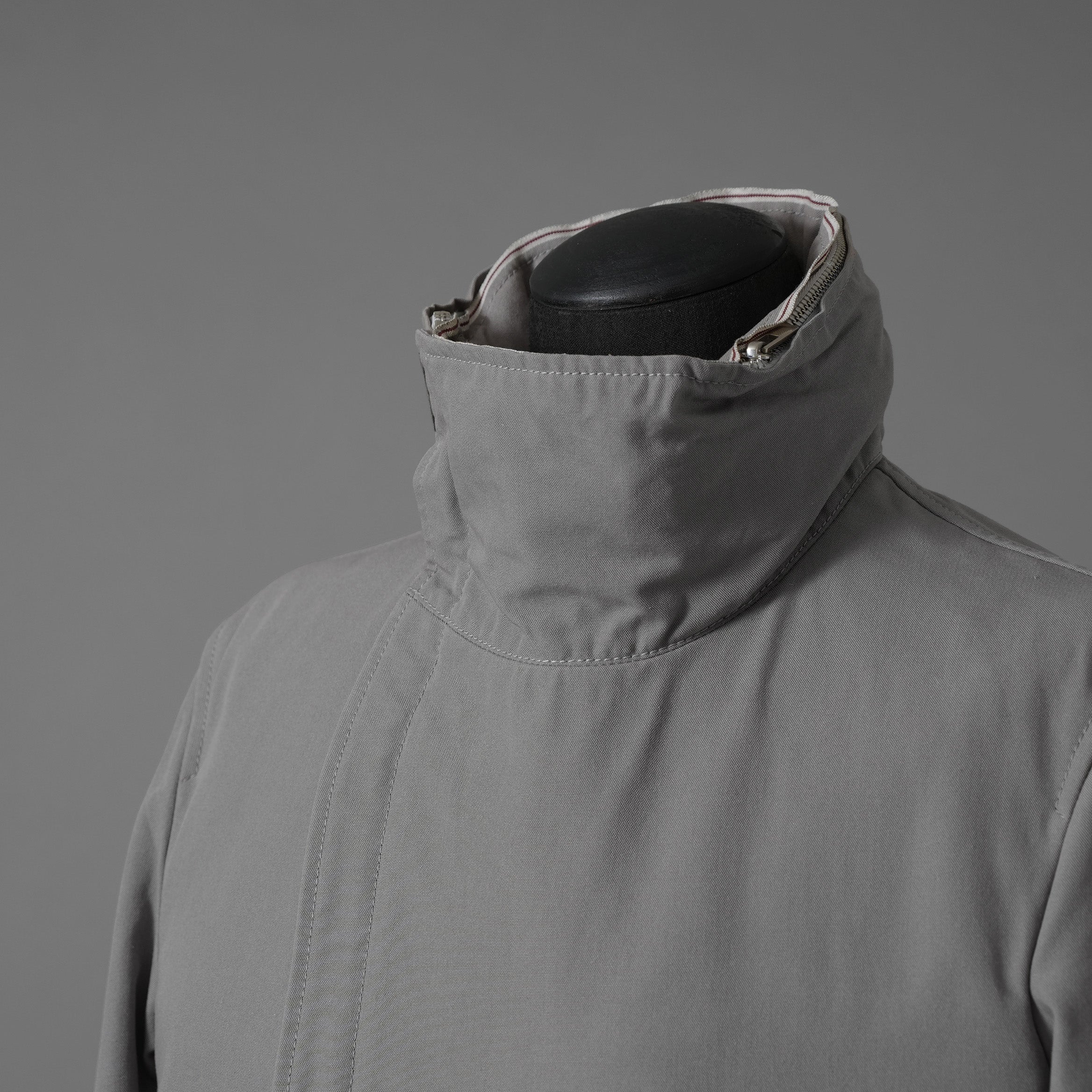 Carol Christian Poell キャロルクリスチャンポエル / 2019 OM/2564SE CON-EDGE/6 - SELF-EDGE TAILORED CROSSFRONT -CROTCHED FISHTAIL PARKA ロングコート / size 48 (GRAY)