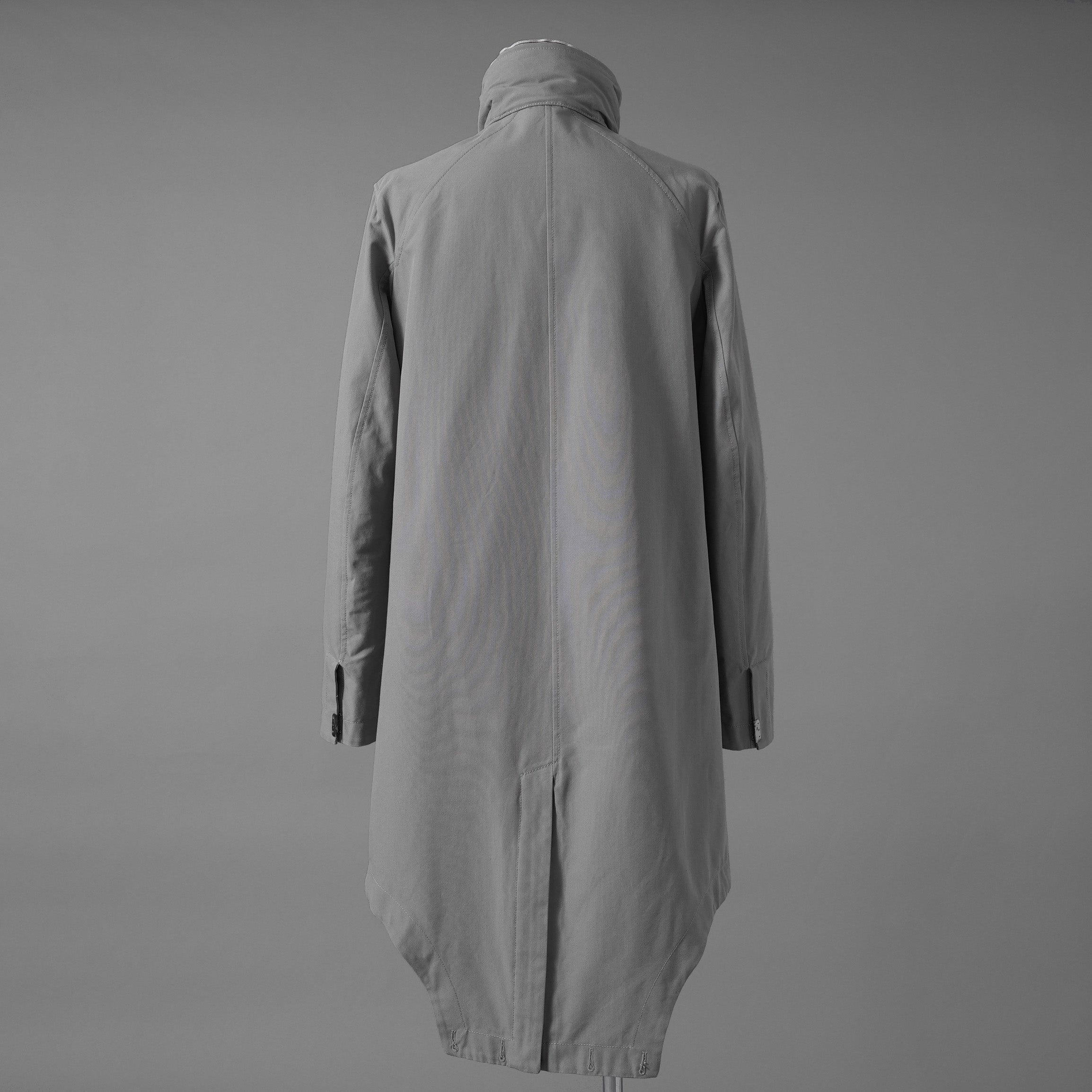 Carol Christian Poell キャロルクリスチャンポエル / 2019 OM/2564SE CON-EDGE/6 - SELF-EDGE TAILORED CROSSFRONT -CROTCHED FISHTAIL PARKA ロングコート / size 48 (GRAY)