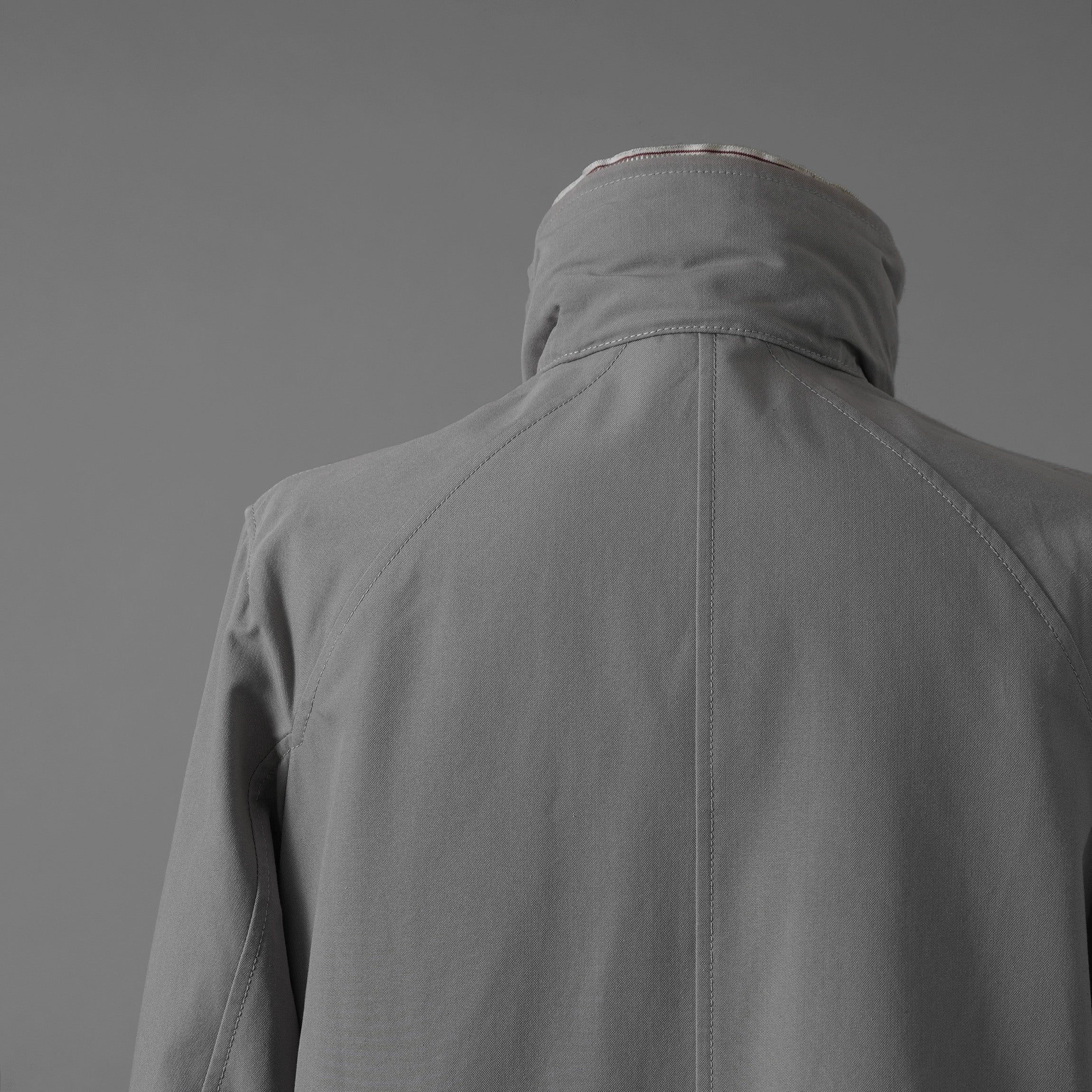 Carol Christian Poell キャロルクリスチャンポエル / 2019 OM/2564SE CON-EDGE/6 - SELF-EDGE TAILORED CROSSFRONT -CROTCHED FISHTAIL PARKA ロングコート / size 48 (GRAY)