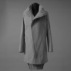 Carol Christian Poell キャロルクリスチャンポエル / 2019 OM/2564SE CON-EDGE/6 - SELF-EDGE TAILORED CROSSFRONT -CROTCHED FISHTAIL PARKA ロングコート / size 48 (GRAY)