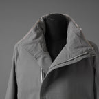 Carol Christian Poell キャロルクリスチャンポエル / 2019 OM/2564SE CON-EDGE/6 - SELF-EDGE TAILORED CROSSFRONT -CROTCHED FISHTAIL PARKA ロングコート / size 48 (GRAY)