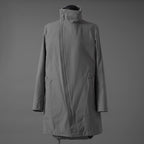 Carol Christian Poell キャロルクリスチャンポエル / 2019 OM/2564SE CON-EDGE/6 - SELF-EDGE TAILORED CROSSFRONT -CROTCHED FISHTAIL PARKA ロングコート / size 48 (GRAY)