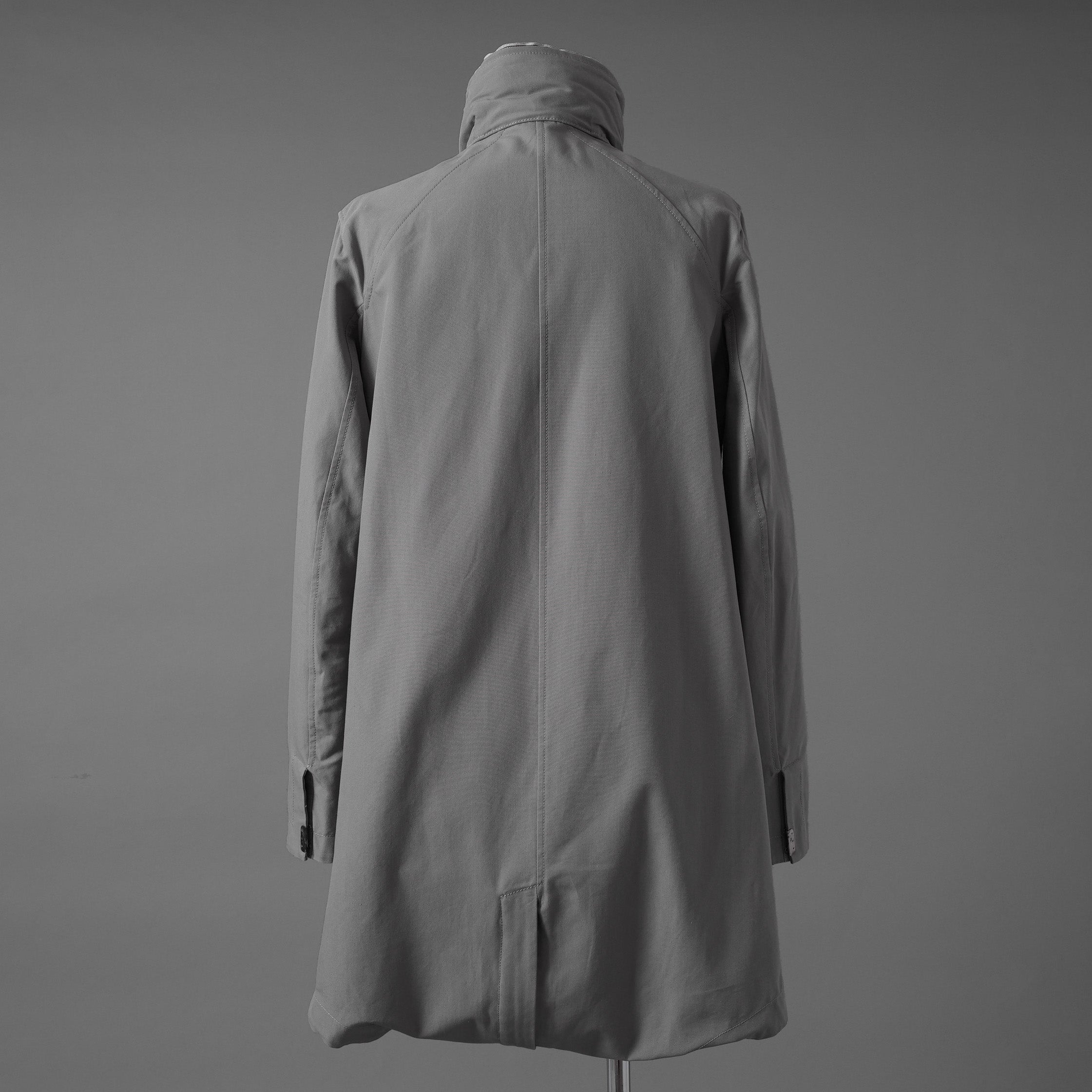 Carol Christian Poell キャロルクリスチャンポエル / 2019 OM/2564SE CON-EDGE/6 - SELF-EDGE TAILORED CROSSFRONT -CROTCHED FISHTAIL PARKA ロングコート / size 48 (GRAY)