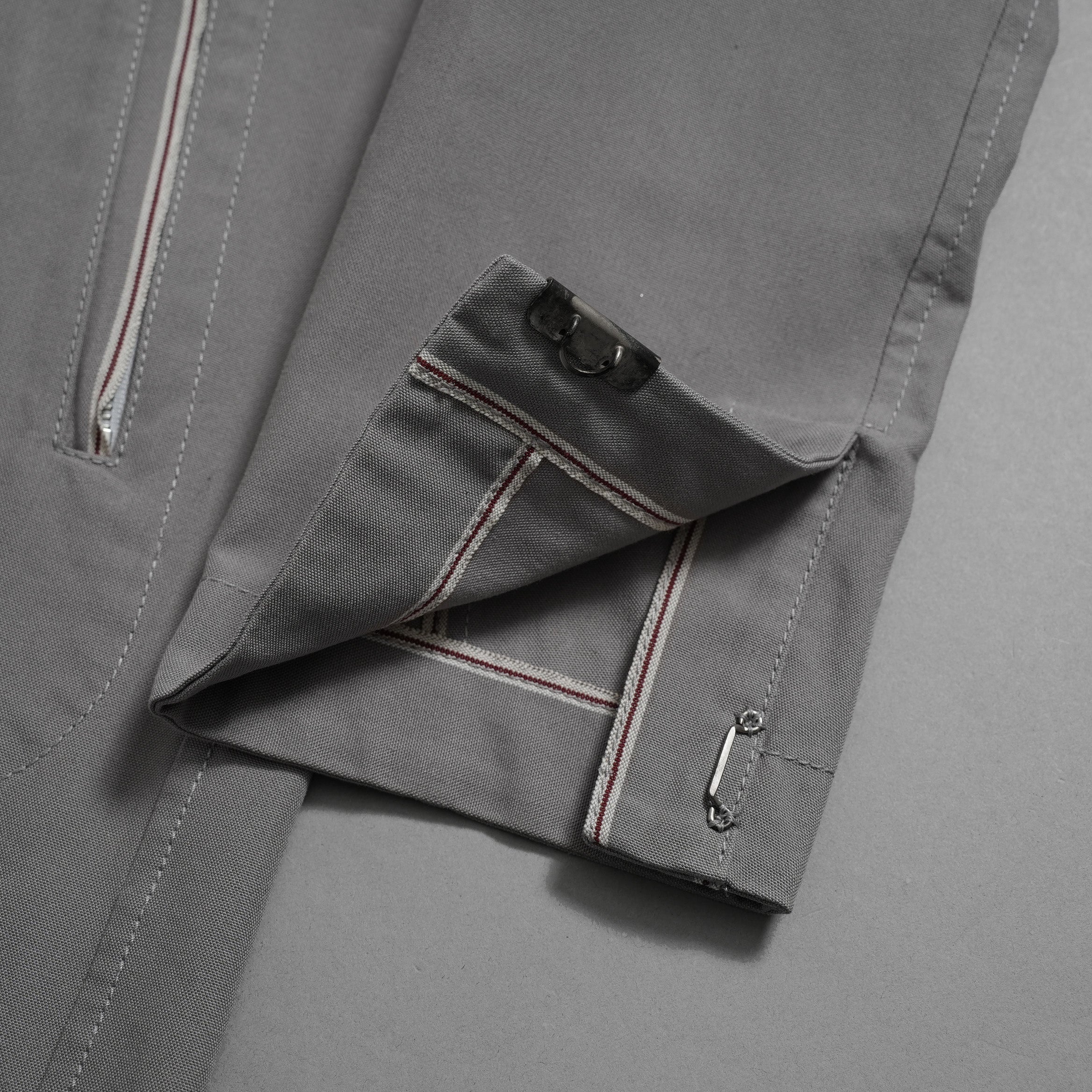 Carol Christian Poell キャロルクリスチャンポエル / 2019 OM/2564SE CON-EDGE/6 - SELF-EDGE TAILORED CROSSFRONT -CROTCHED FISHTAIL PARKA ロングコート / size 48 (GRAY)