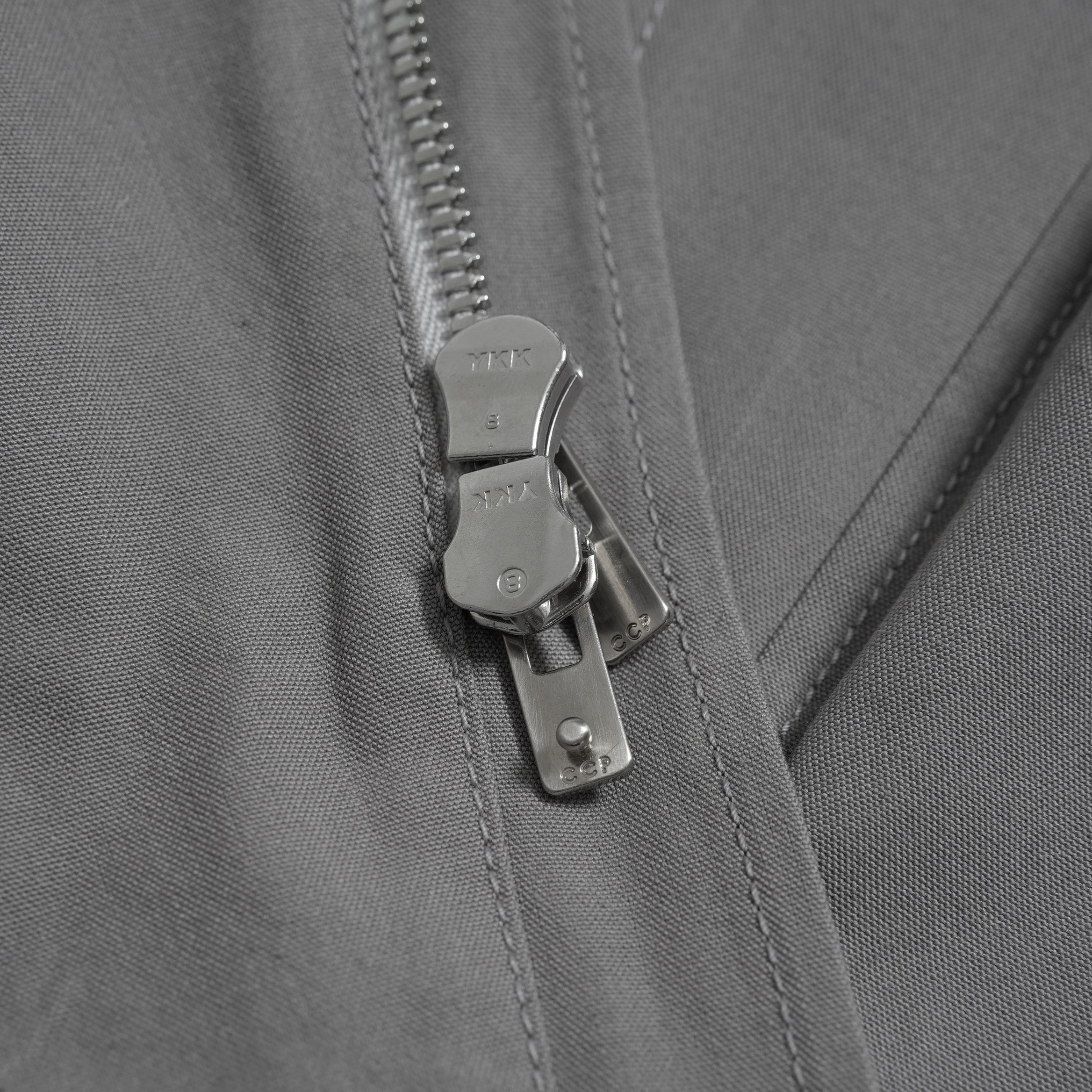 Carol Christian Poell キャロルクリスチャンポエル / 2019 OM/2564SE CON-EDGE/6 - SELF-EDGE TAILORED CROSSFRONT -CROTCHED FISHTAIL PARKA ロングコート / size 48 (GRAY)