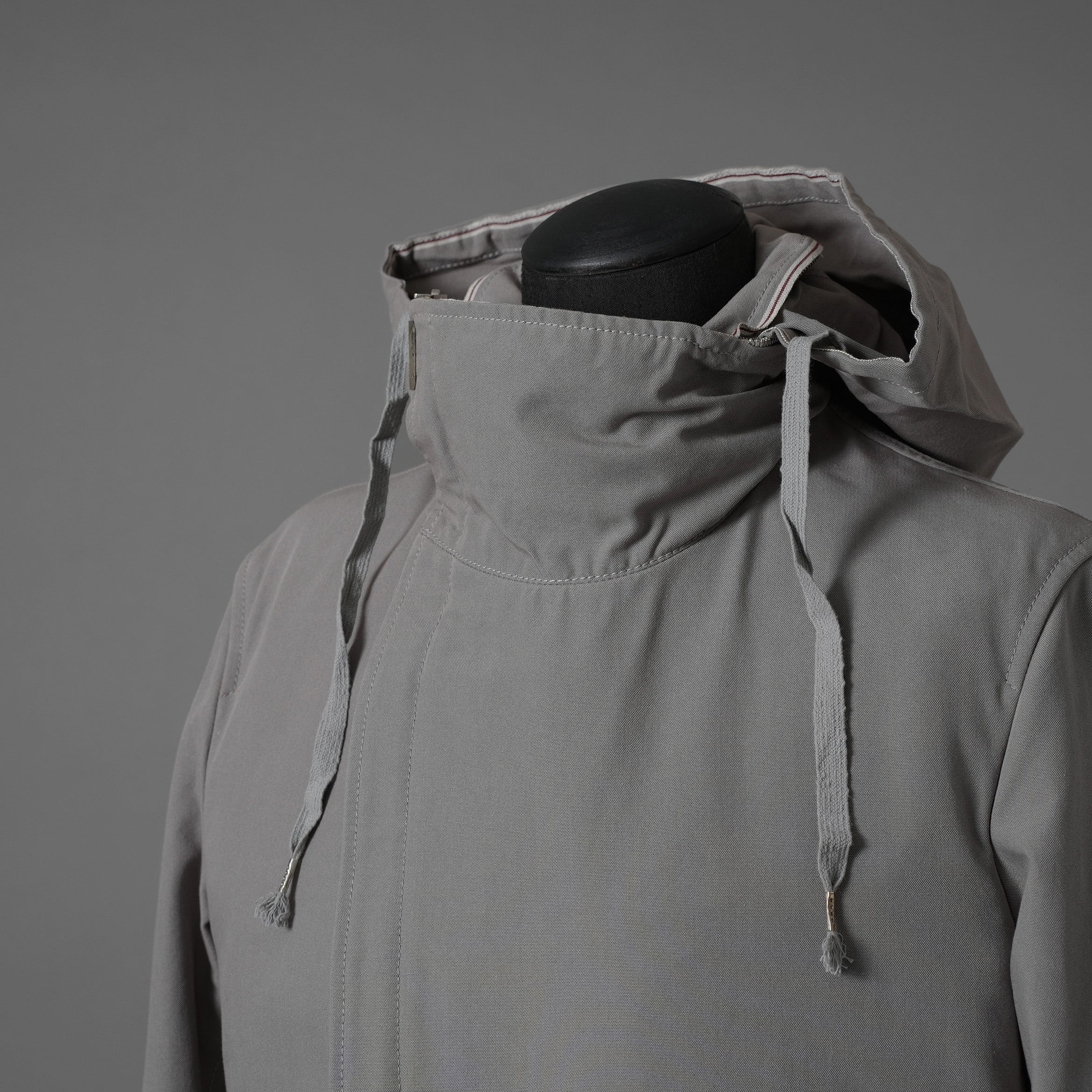 Carol Christian Poell キャロルクリスチャンポエル / 2019 OM/2564SE CON-EDGE/6 - SELF-EDGE TAILORED CROSSFRONT -CROTCHED FISHTAIL PARKA ロングコート / size 48 (GRAY)