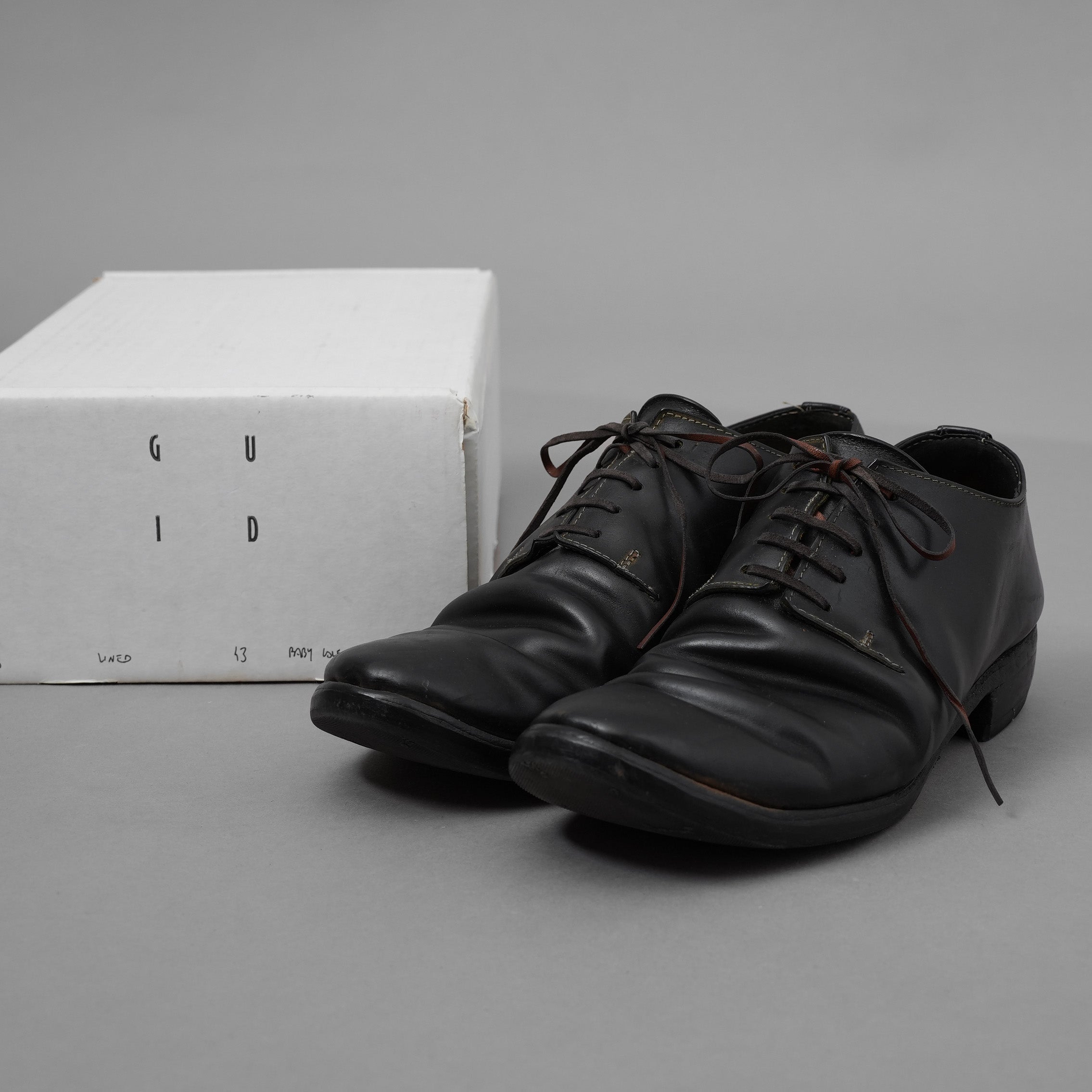 希少 GUIDI グイディ / Horse Cordovan Dress Shose コードバン ドレス シューズ / size 41 (25.5cm) BLACK 352038-ymu