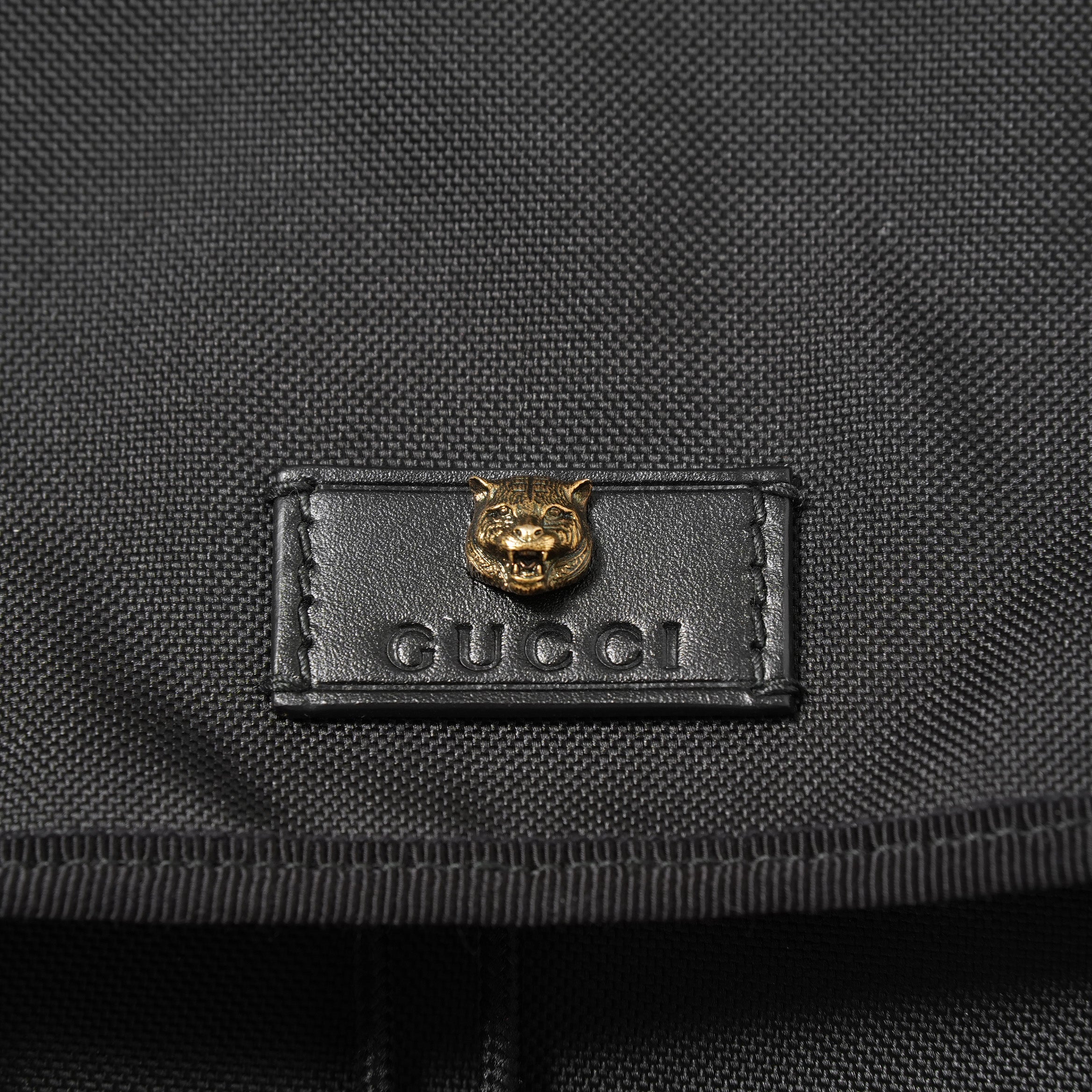 GUCCI グッチ / 2016-17 シュリーライン テクノキャンバス キャットヘッド バックパック / バッグ / 450982 / BLACK
